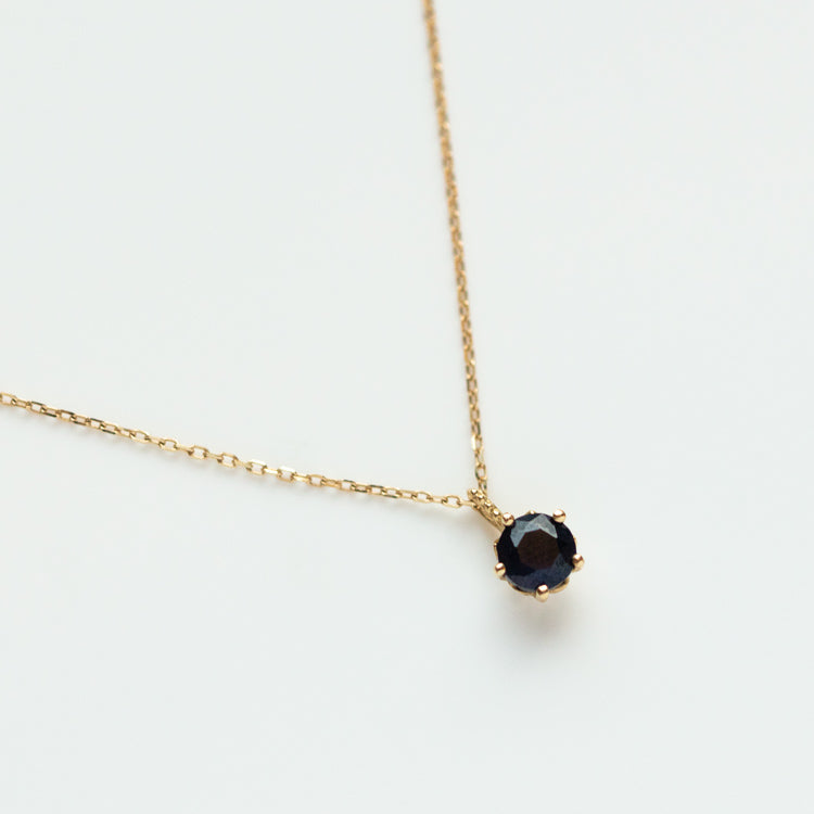Solid Gold Blue Sapphire New Moon Necklace for Intuition & Spiritual Healing | Elegant Jewelry Gift for Women | Perfect for Meditation, Yoga & Energy Balancing