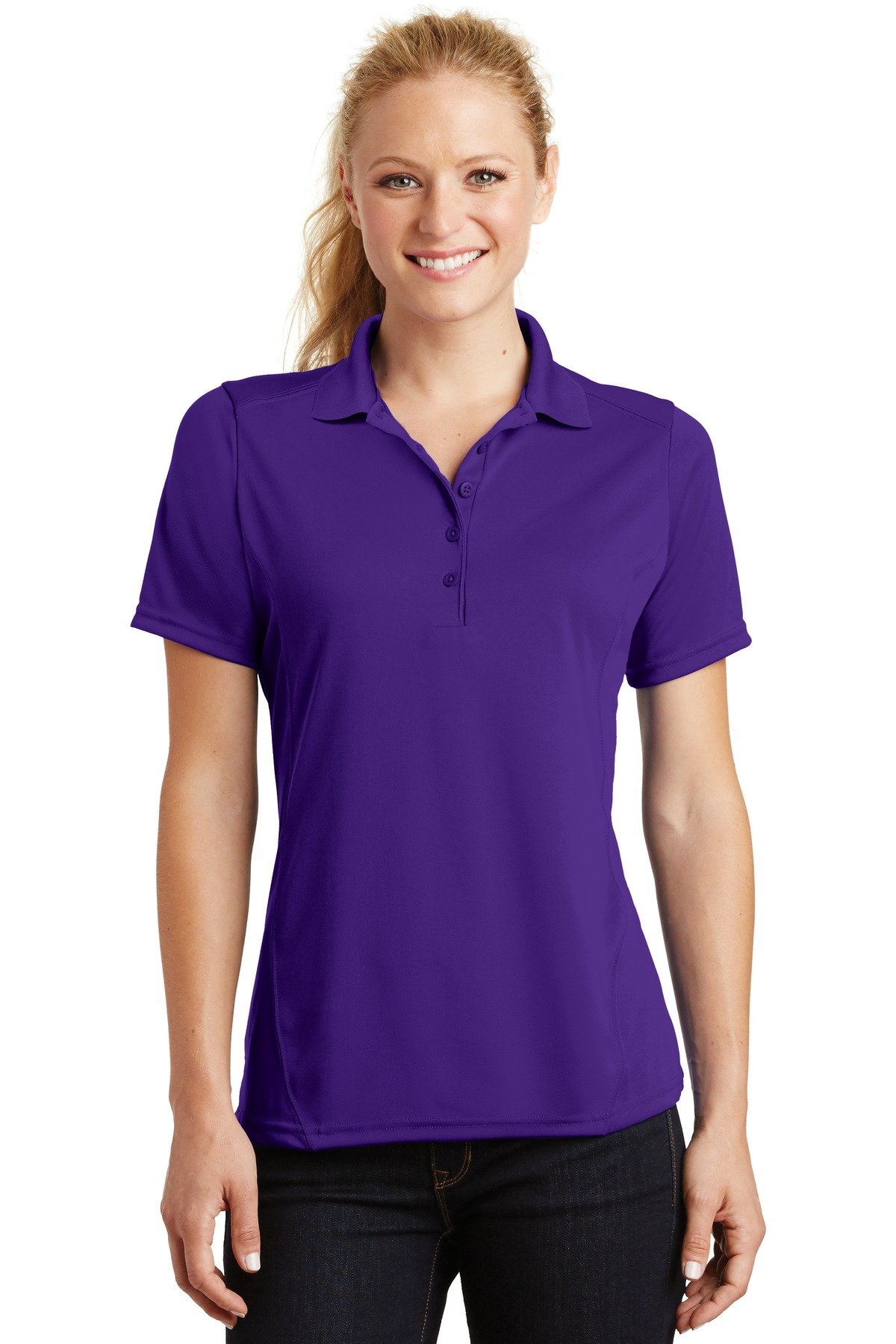 Men's Raglan Accent Polo Shirt - L475 Purple, Size S - Casual & Athletic Wear for Golf, Tennis & Everyday Comfort