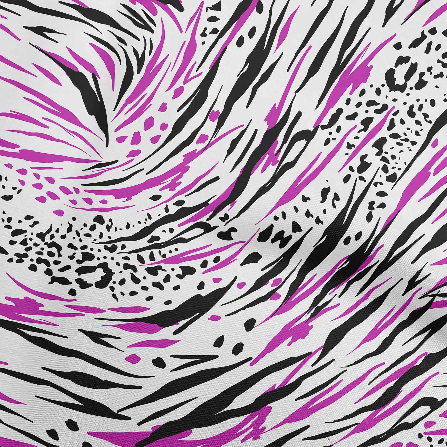 Premium Cotton Poplin Fabric - Fuschia Pink Animal Skin Print Dress Material (56 Inch Wide) by The Yard | Perfect for DIY Dresses, Skirts, Home Decor & Craft Projects