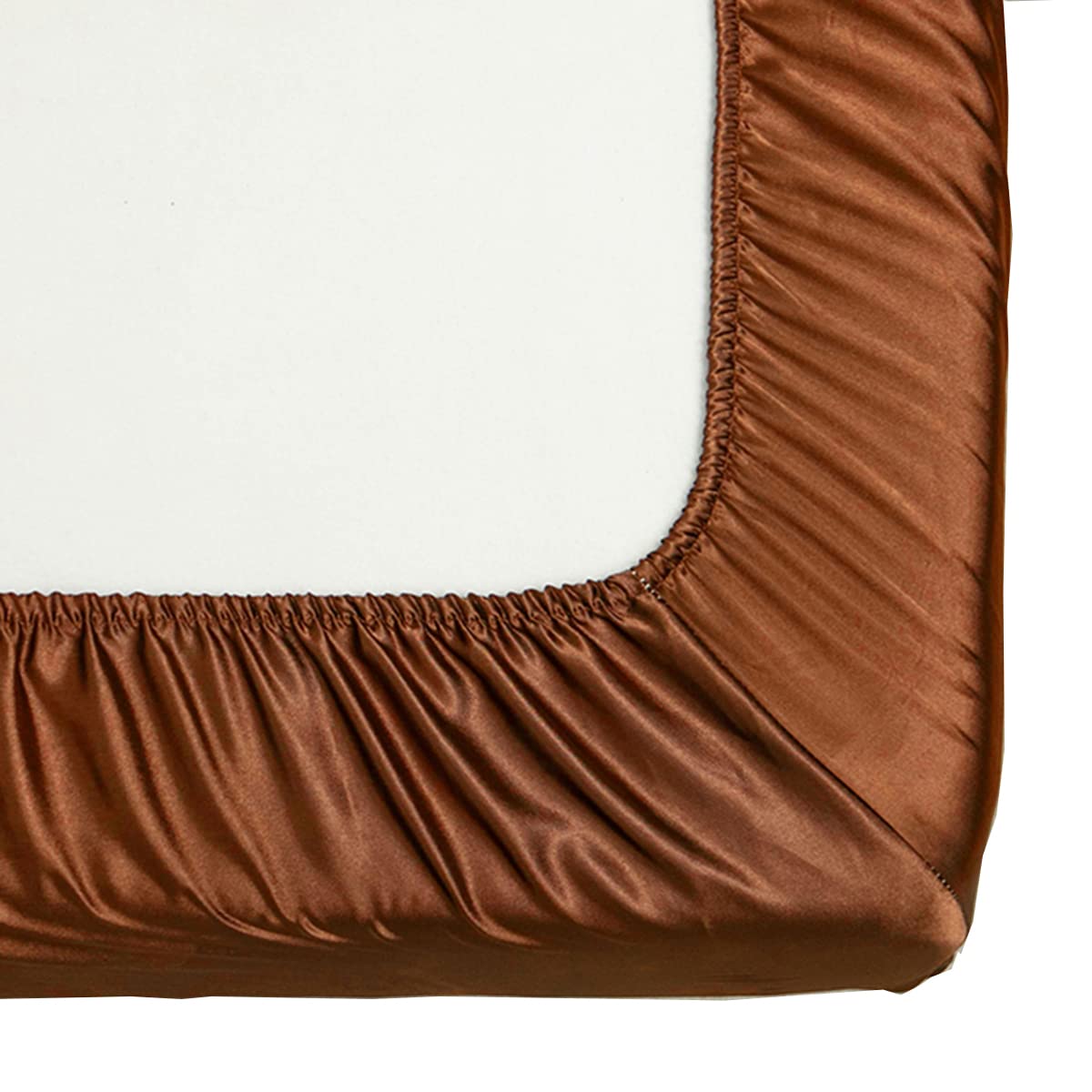 Premium King Size Fitted Sheet - Deep Pocket Microfiber Bottom Sheet | Fade & Shrink Resistant, Ultra Durable & Easy Care | Perfect for Guest Rooms, Dorms & Master Bedrooms (King, Brown)