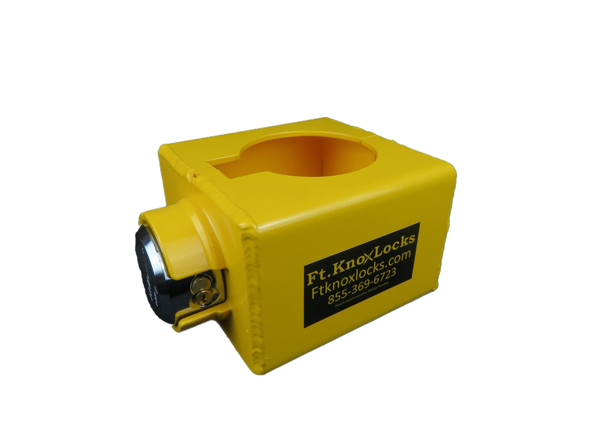 Heavy Duty Gooseneck Cable Lever Lock with Trimax Puck Lock - Secure Trailers, Trucks, and Storage Units for Enhanced Theft Protection