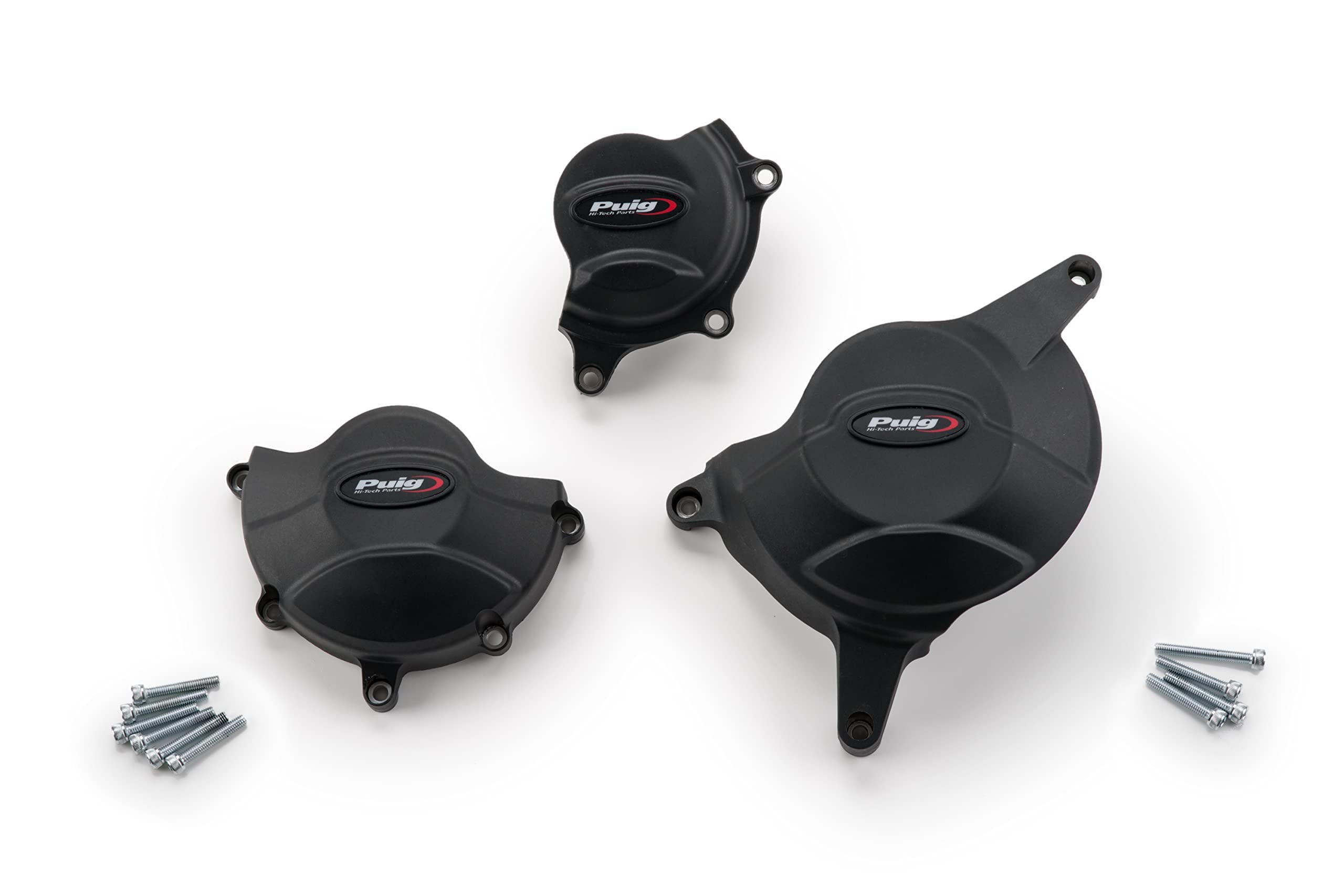 Puig Engine Cover Kit - 3 Caps for Honda CBR650R & CB650R (2019-2020) | Motorcycle Protection & Style Upgrade for Street Riding & Track Days