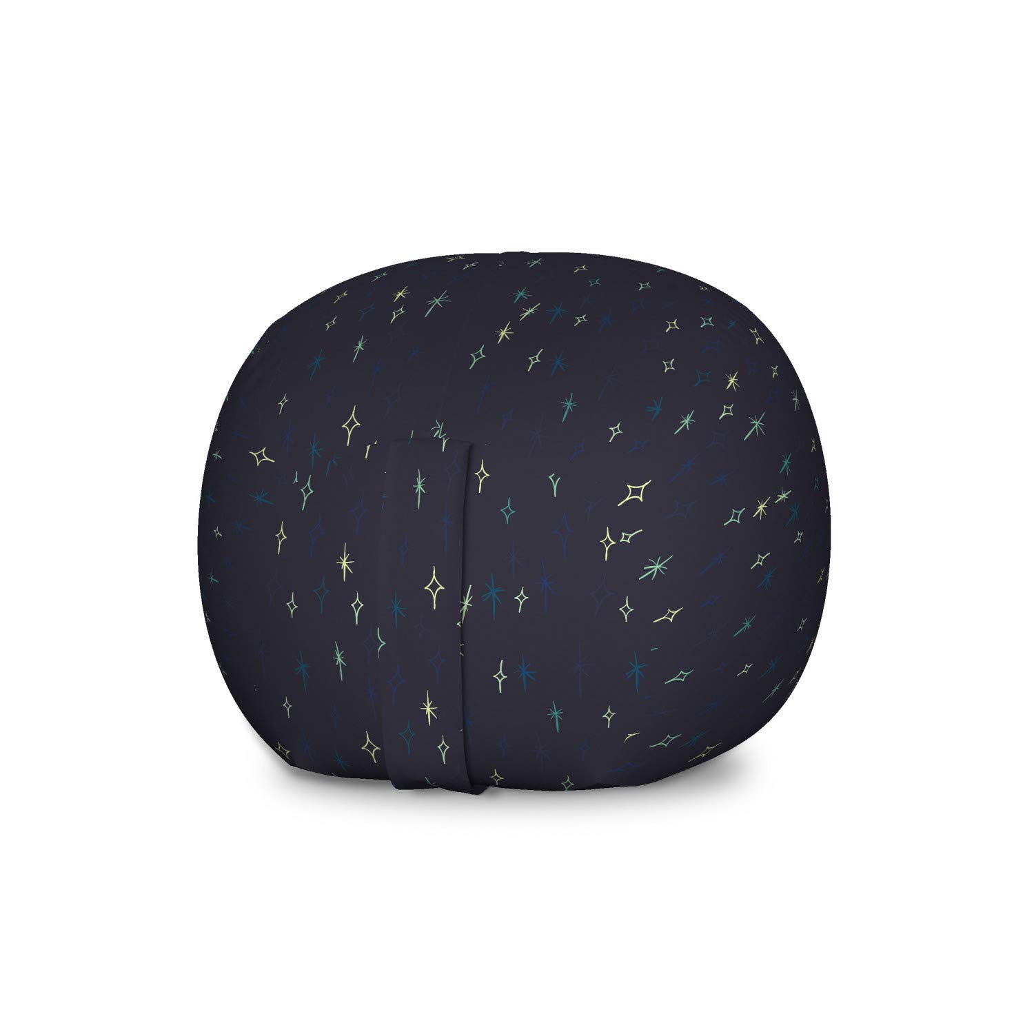 Ambesonne Large Multicolor Abstract Storage Toy Bag Chair - Continuous Cartoon Stars at Night Cosmos Pattern, Washable Stuffed Animal Organizer - Perfect for Kids' Room, Playroom & Nursery Organization