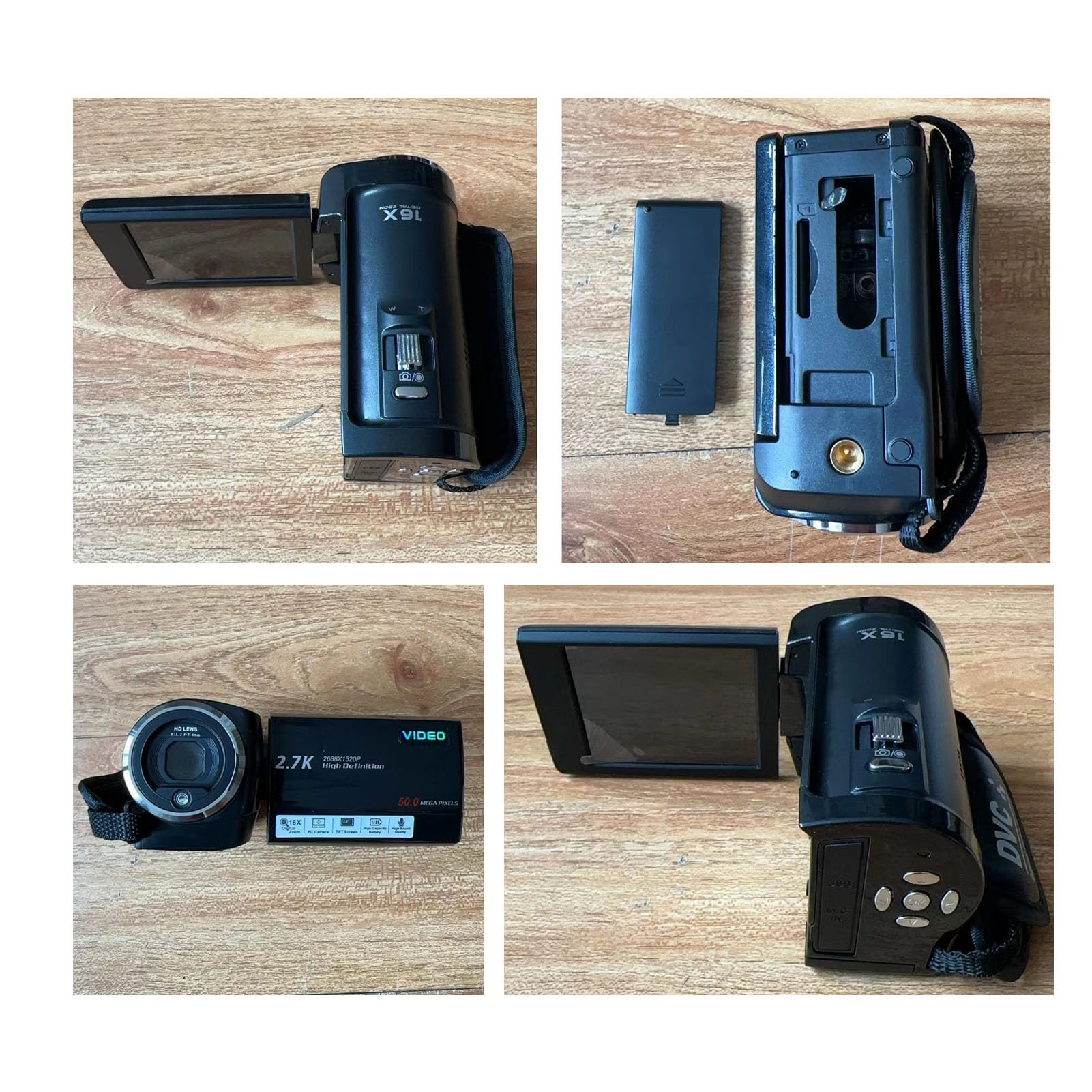 Sxhlseller 2.7K HD Vlogging Camera - 16x Digital Zoom, 50MP, 2.8