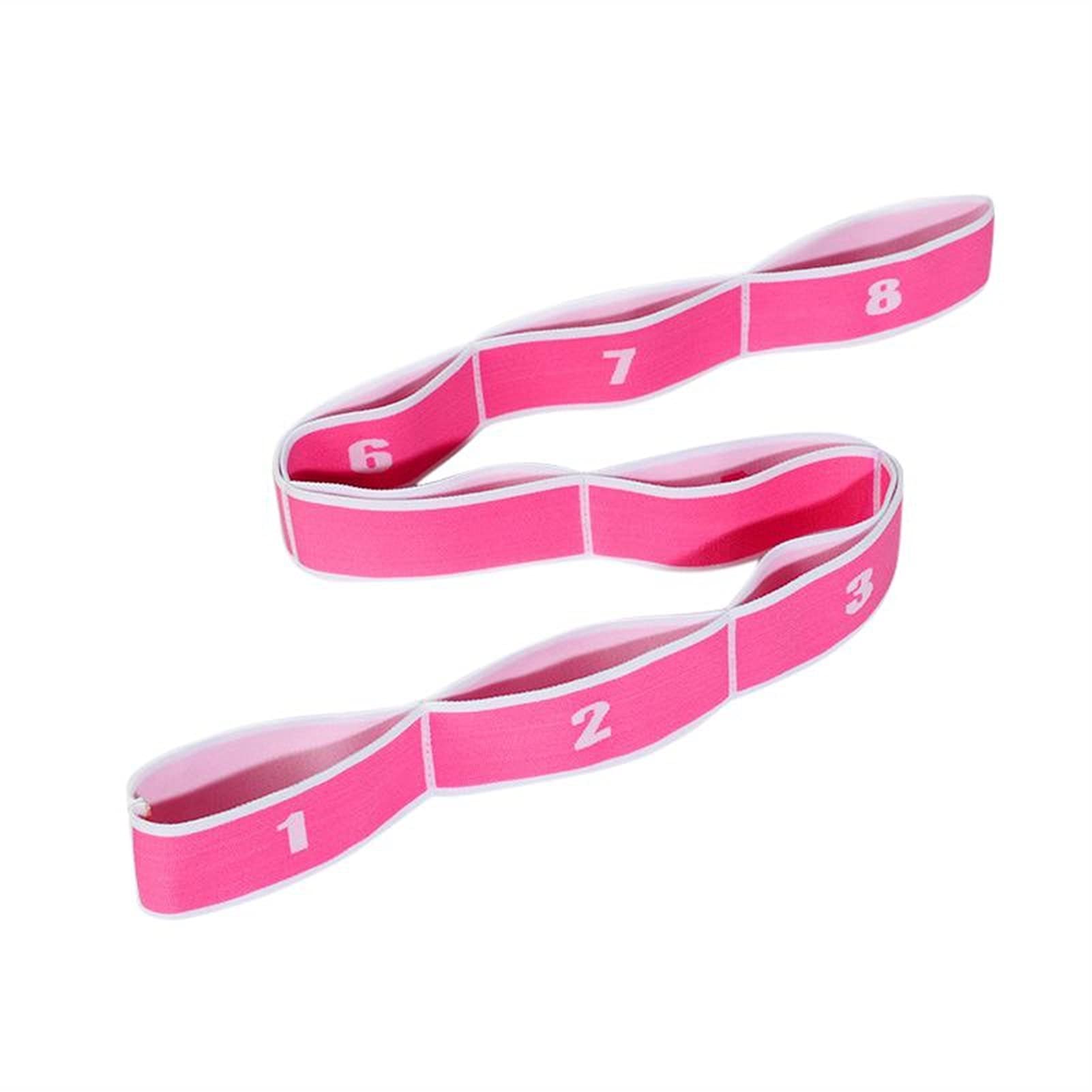 NFEGSIYA Elastic Resistance Bands - Stretching Pull Rope for Yoga, Pilates, Latin Dance & Gym Workouts | Pink & White Fitness Strap for Flexibility Training & Home Exercise