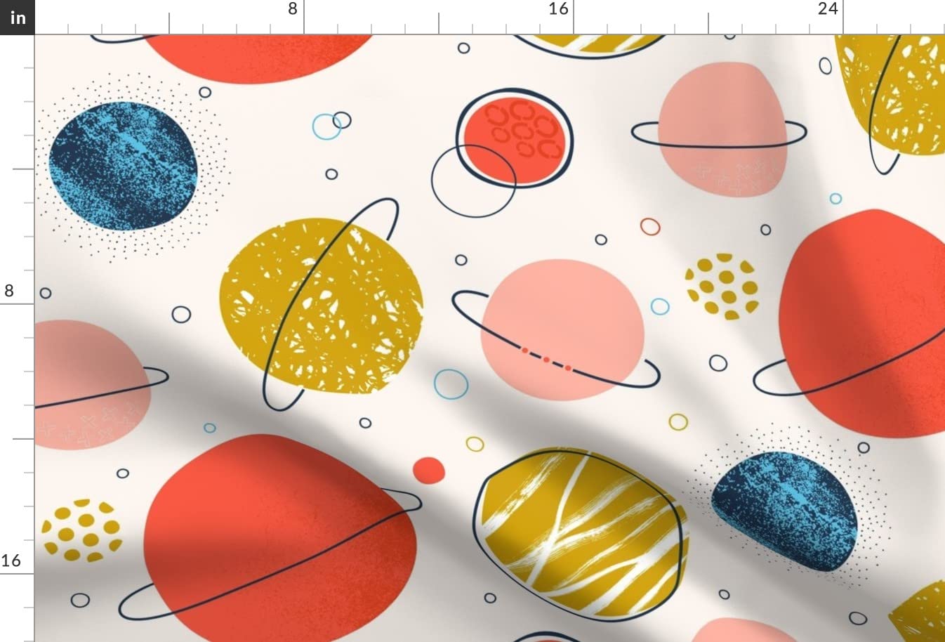 Universe Children's Colorful Space Print Minky Fabric - Soft Fat Quarter for Sewing Baby Blankets, Quilt Backing & Plush Toys | Fun Toddler Room Decor & DIY Craft Projects