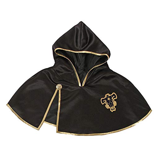 Asta Black Cloak Cosplay Costume - Anime Black Clover Hooded Cape for Halloween, Cosplay Events & Conventions