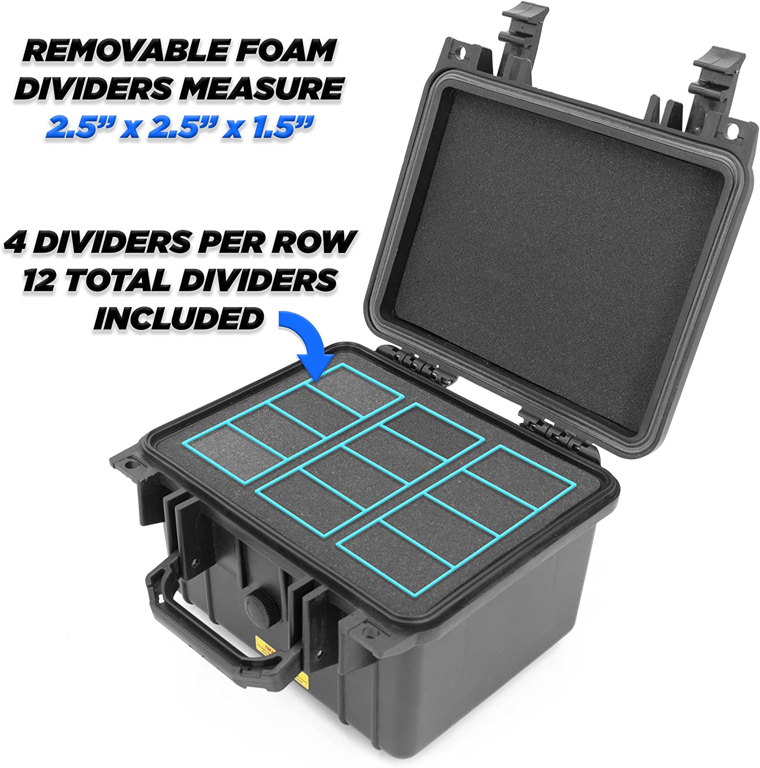 CASEMATIX Graded Coin Case for 50 PCGS or NGC Certified Coins - Waterproof Custom Coin Storage Box with Secure Holders for Coin Collectors - Perfect for Display, Protection & Organizing Valuable Coin Collections
