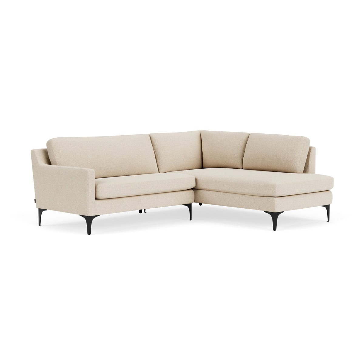 Astha Boucle Right Corner Sofa - Modern L-Shaped Sectional Couch for Living Room, Lounge & Small Spaces | Soft Upholstery, Comfortable Seating, Stylish Home Decor