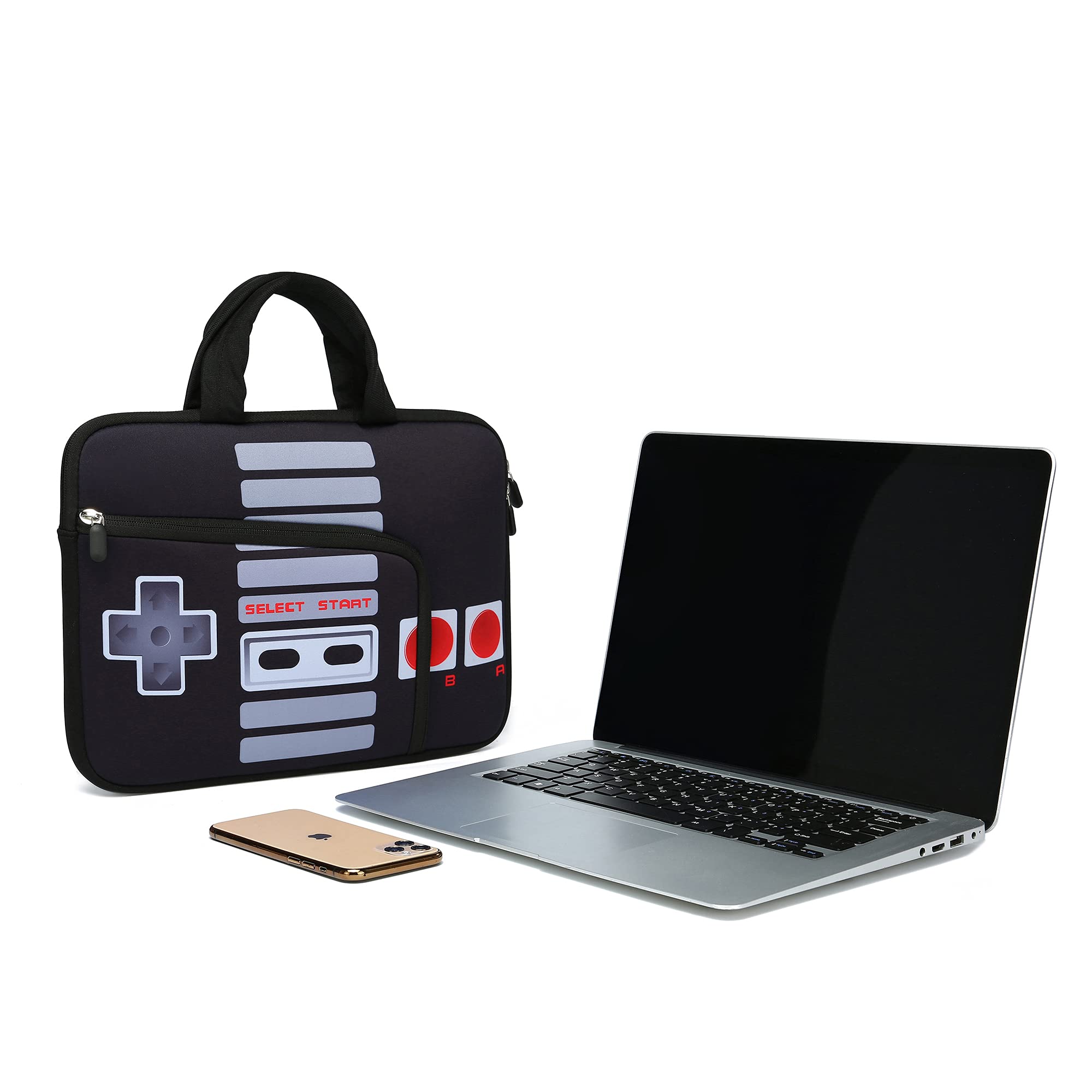 14-15.6 Inch Laptop Sleeve with Handle - Neoprene Protective Case with Extra Pockets for Dell, Lenovo, HP, ASUS, Acer & More - Perfect for Work, School & Travel