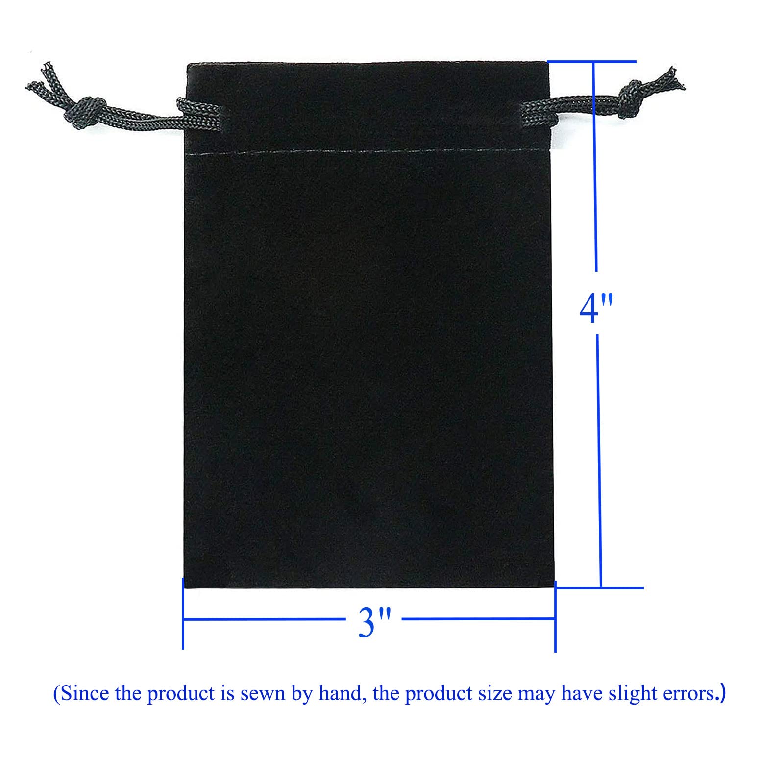 Premium Black Velvet Drawstring Jewelry Pouch - Small Velvet Gift Bags for Earrings, Bracelets & Necklaces - Perfect for Wedding Favors, Baby Showers, Party Gifts & Candy Storage