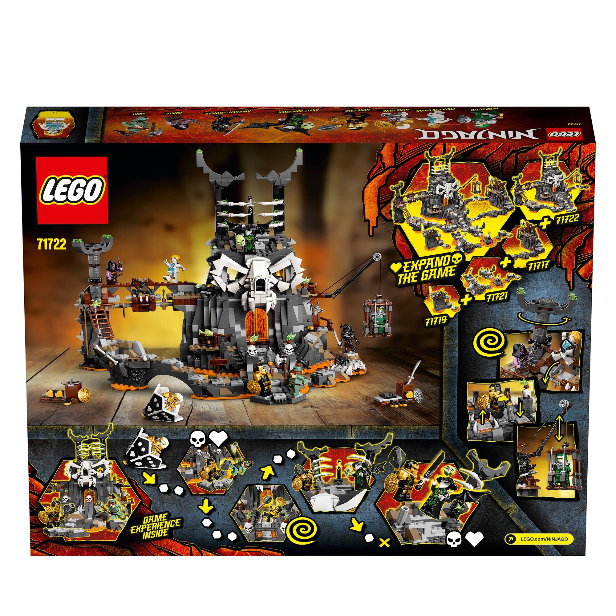 LEGO 71722 Ninjago Skull Sorcerer's Dungeon Building Set – Creative Play for Kids, Collectible Ninja Toy for Fans – Perfect for Birthday Gifts & Action-Packed Adventures