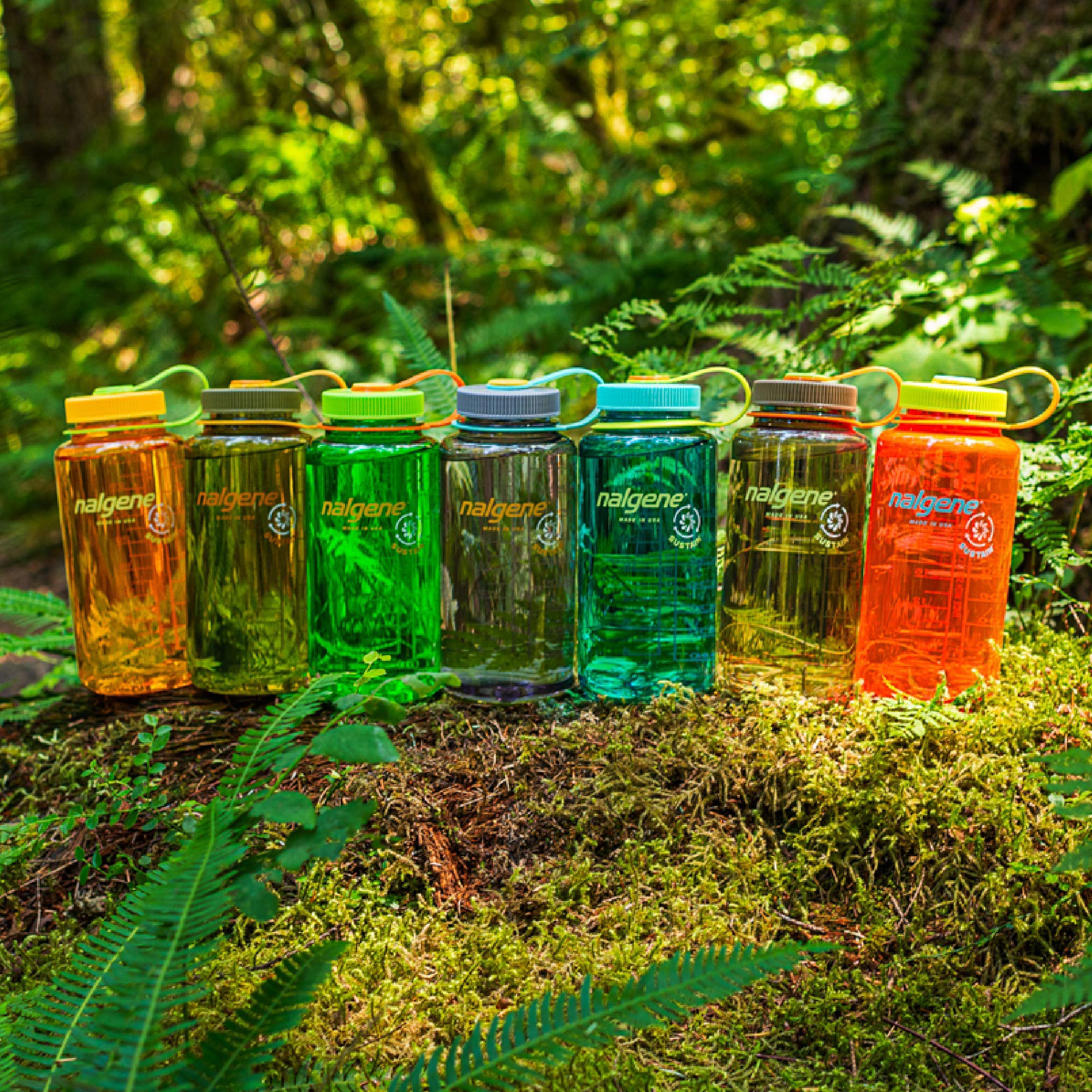 Nalgene Tritan Wide Mouth BPA-Free Water Bottle 33oz (1L) - Leak Proof & Durable for Hiking, Gym, Travel & Outdoor Activities | Pear Color