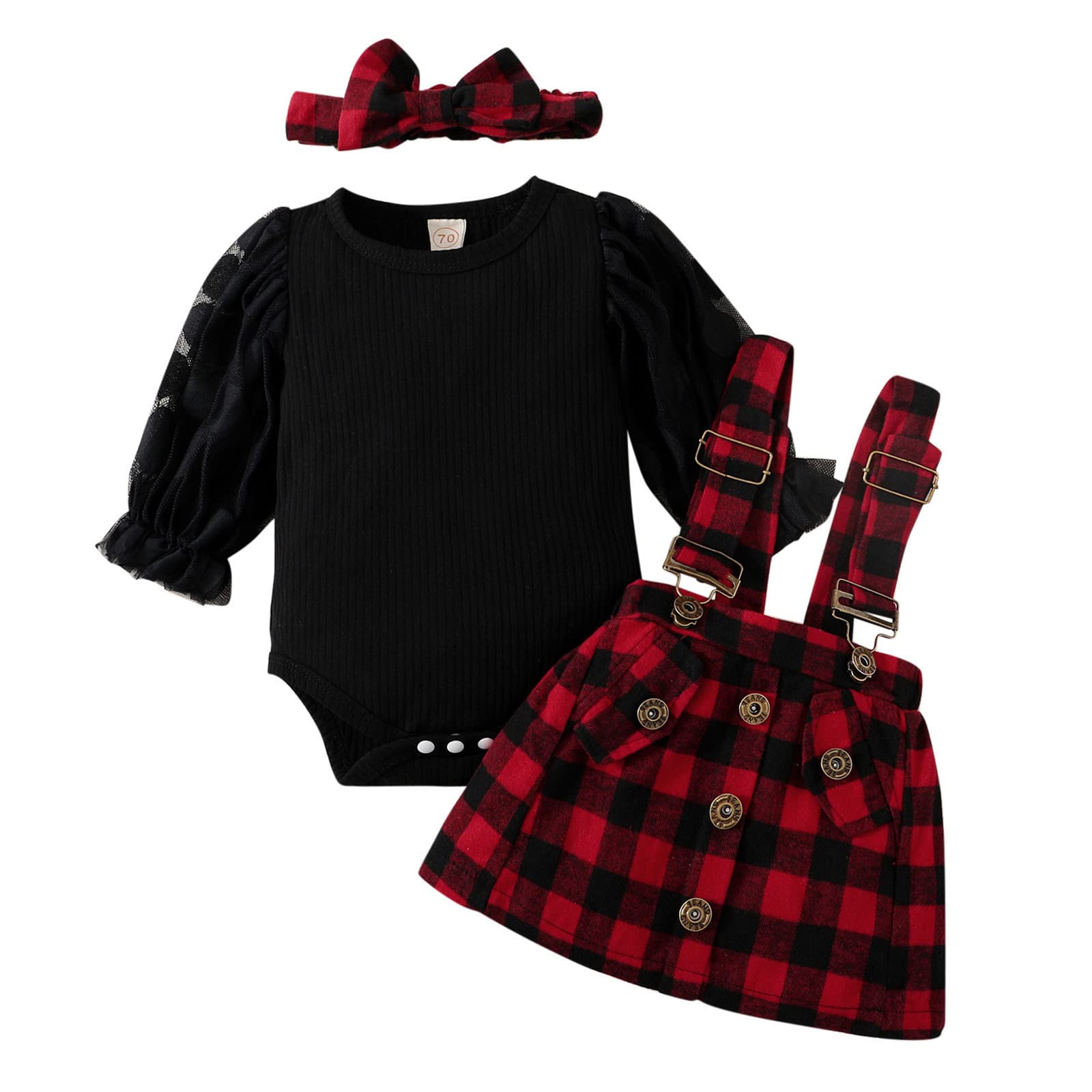 Adorable Newborn Baby Girl Outfit Set - Bubble Romper, Shirt, Skirt & Headband 2-Piece Cute Baby Clothes | Perfect for Photoshoots, Birthday Parties & Special Occasions