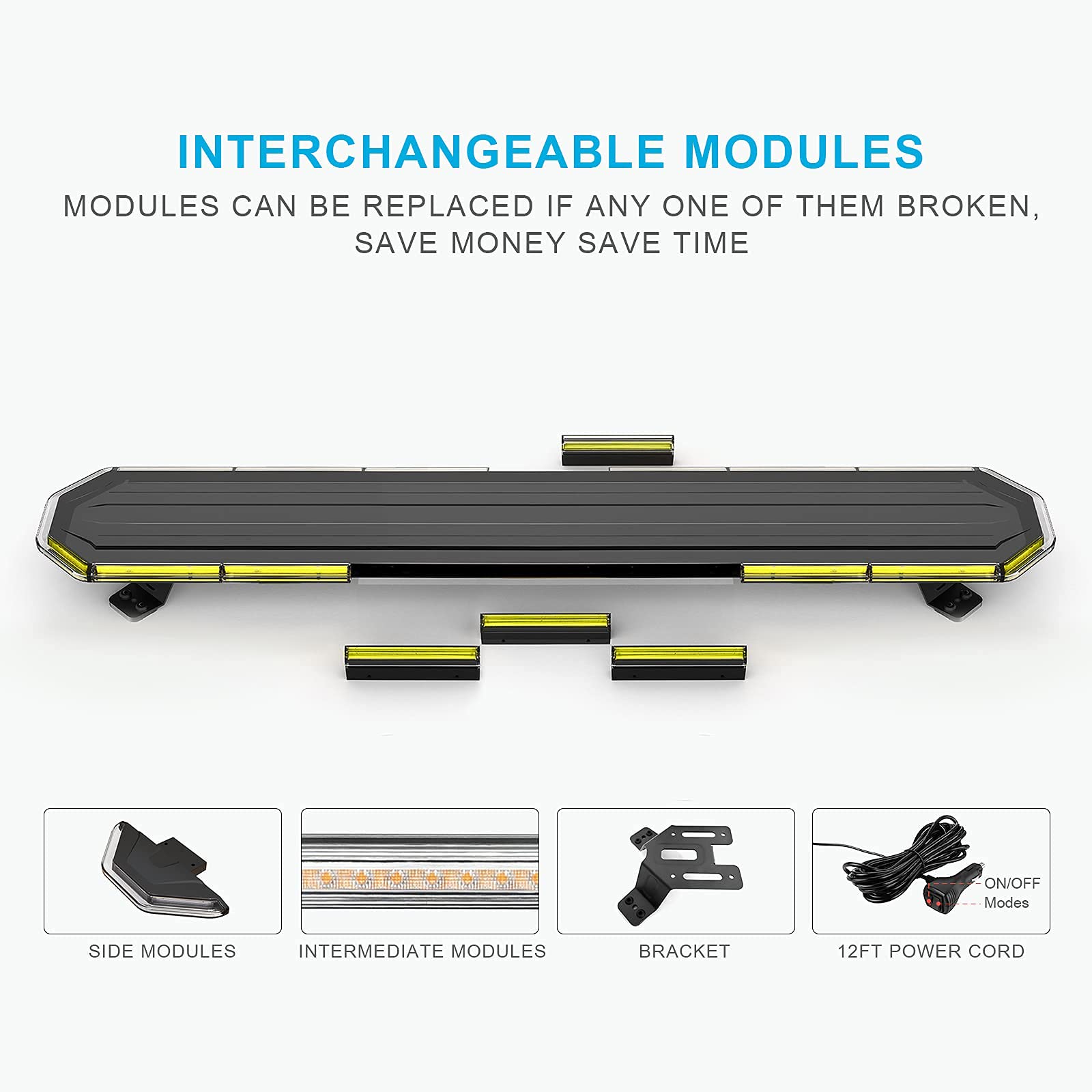 **Agrieyes Wireless Security Light Bar Kit for Trucks & Trailers - 48 Inch Ultra-Thin (0.96