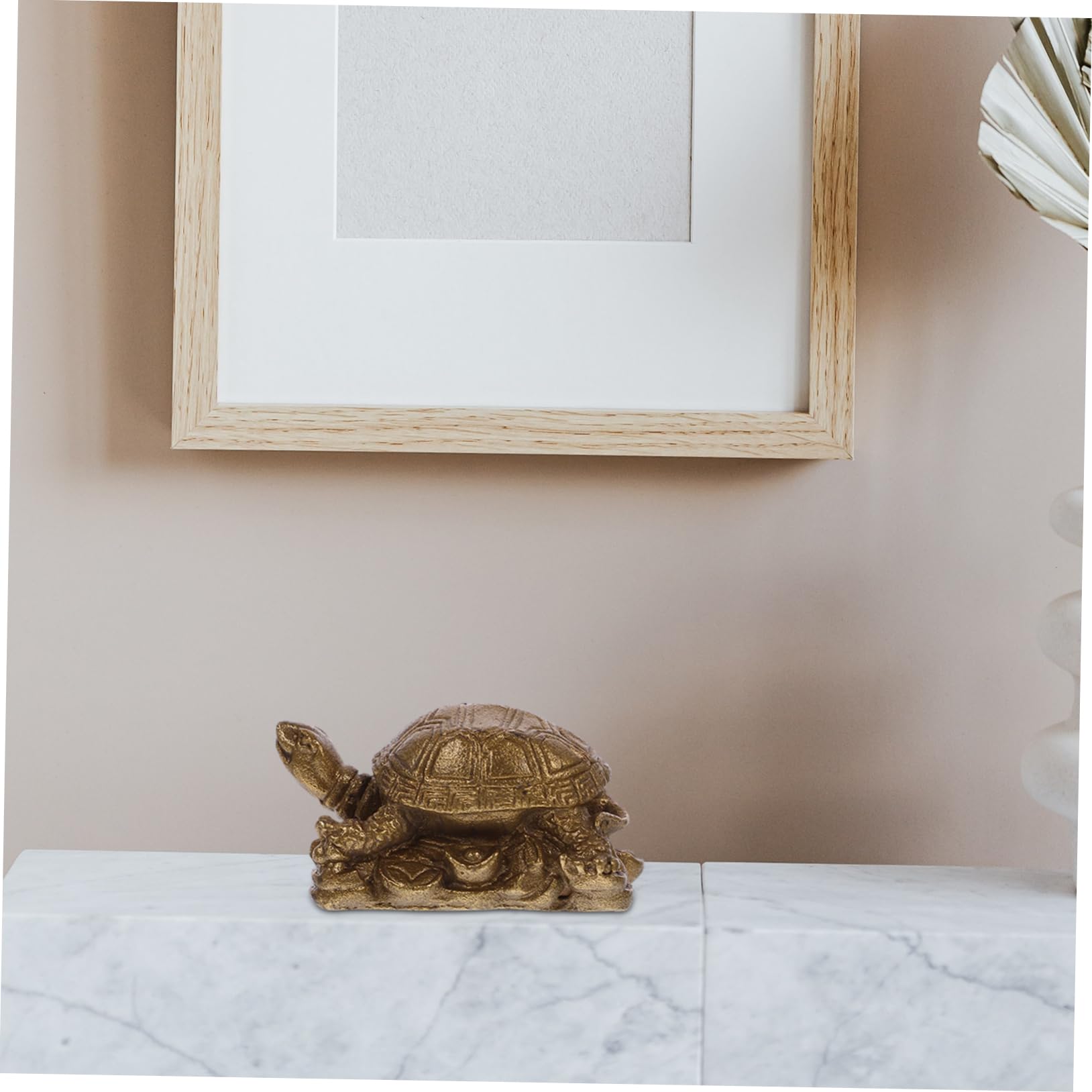Lucky Copper Dragon Turtle Ingot Decor for Office & Home Blessing