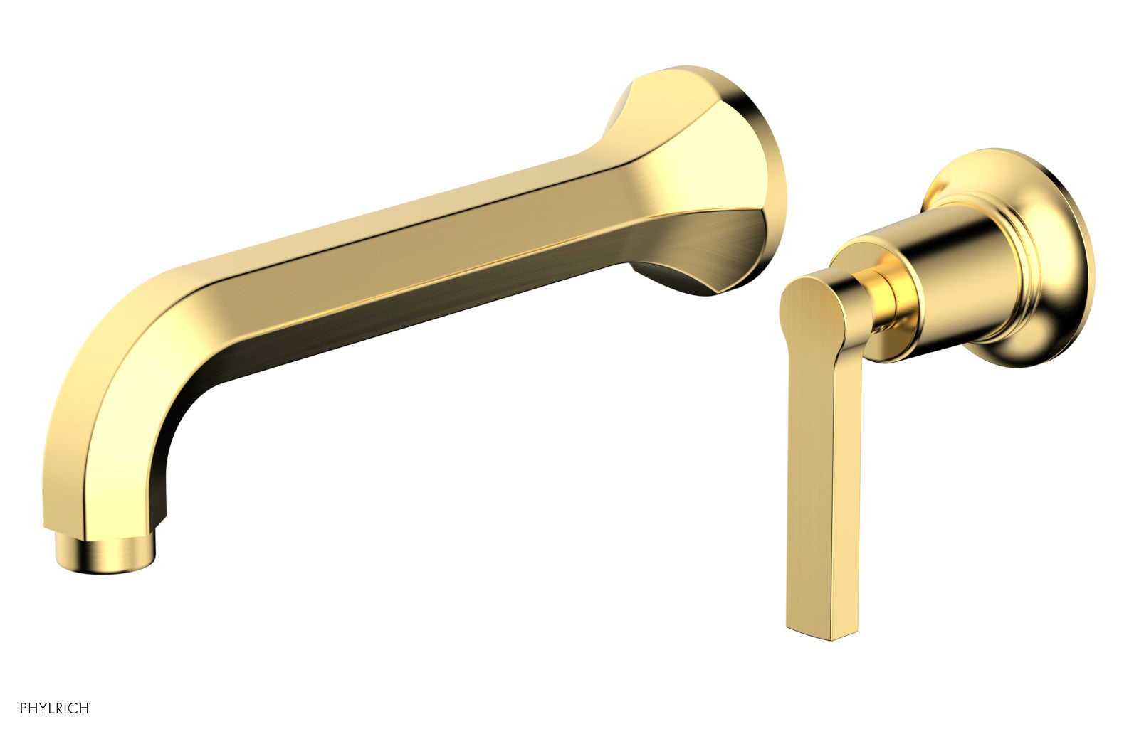 HEX MODERN Single Handle Wall Mounted Lavatory Faucet Set with Lever Handle - Model 501 16 - Perfect for Bathroom Sink, Powder Room, and Guest Bath Installation