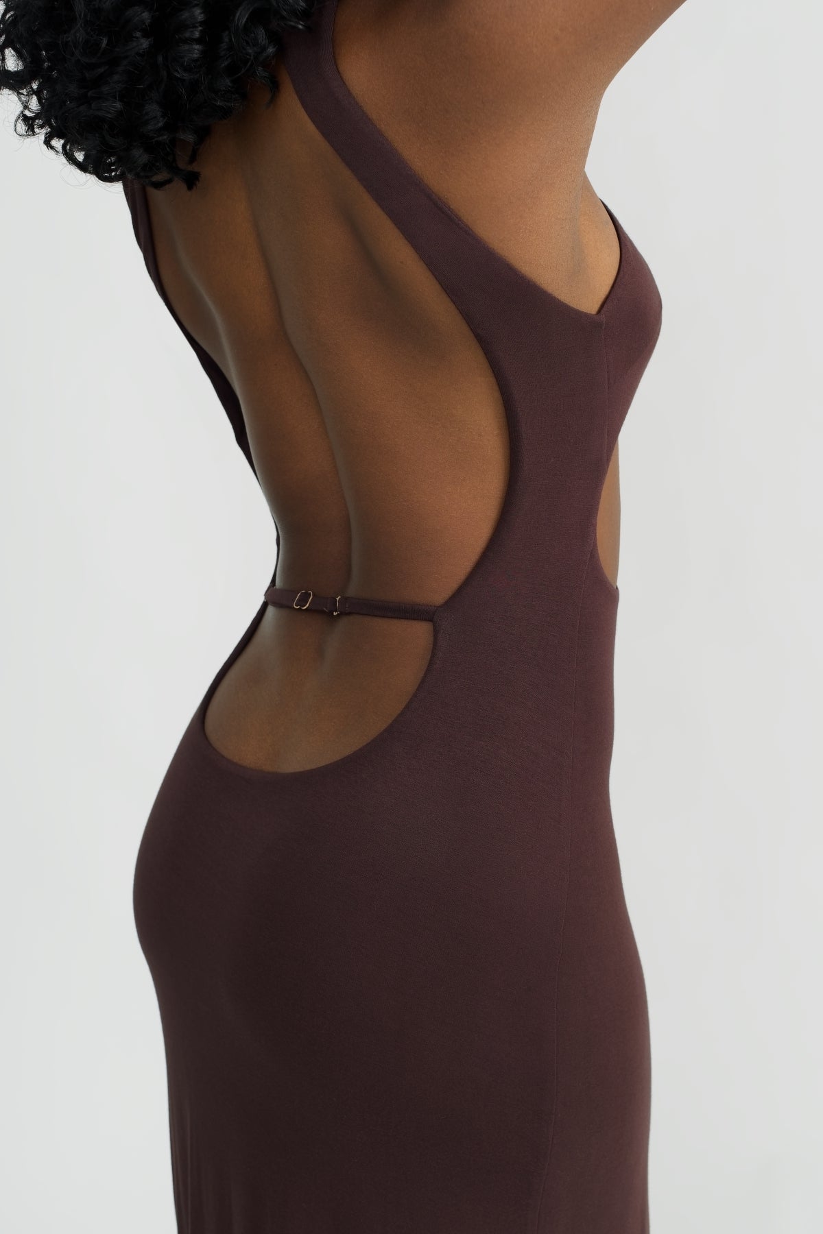 Elegant Capri Maxi Dress in Chocolate Brown - Perfect for Summer Beach Vacations & Casual Outings