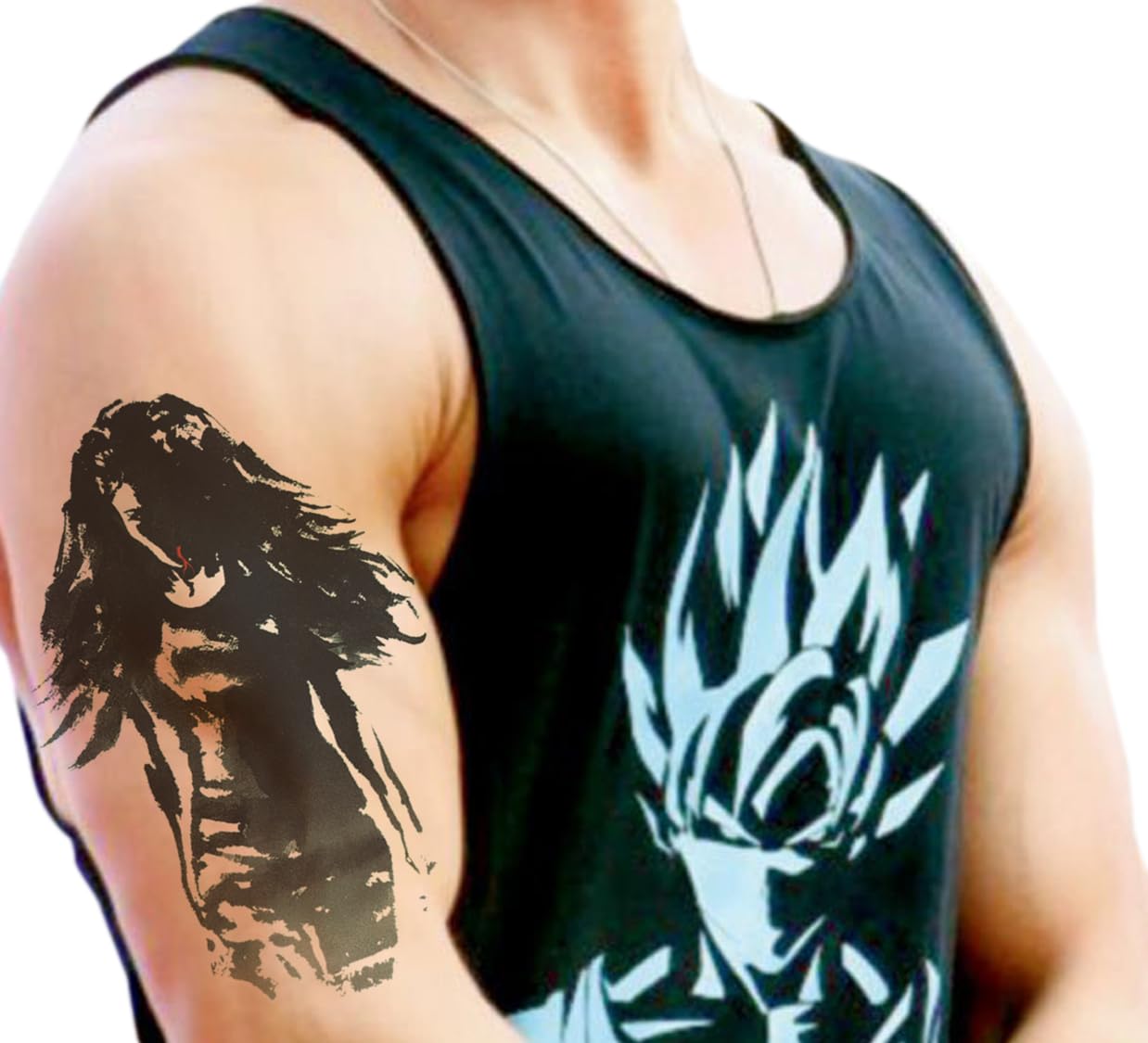 Waterproof Temporary Tattoo Stickers for Men & Women - 3D Realistic Flower, Butterfly, Star, Wolf & Armband Designs (21x15cm) | Perfect for Parties, Festivals & Costume Events