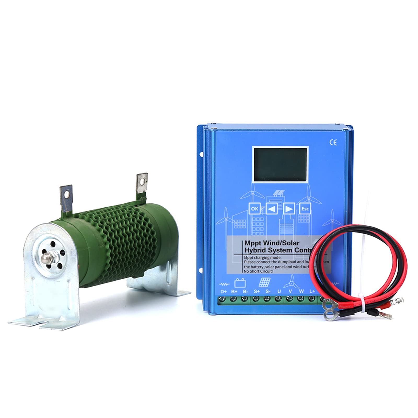 12V/24V 12000W MPPT Wind Solar Hybrid Charge Controller - Auto Regulator for Home Wind Generator & Solar Panel System - Perfect for Off-Grid Power, RV, and Emergency Backup