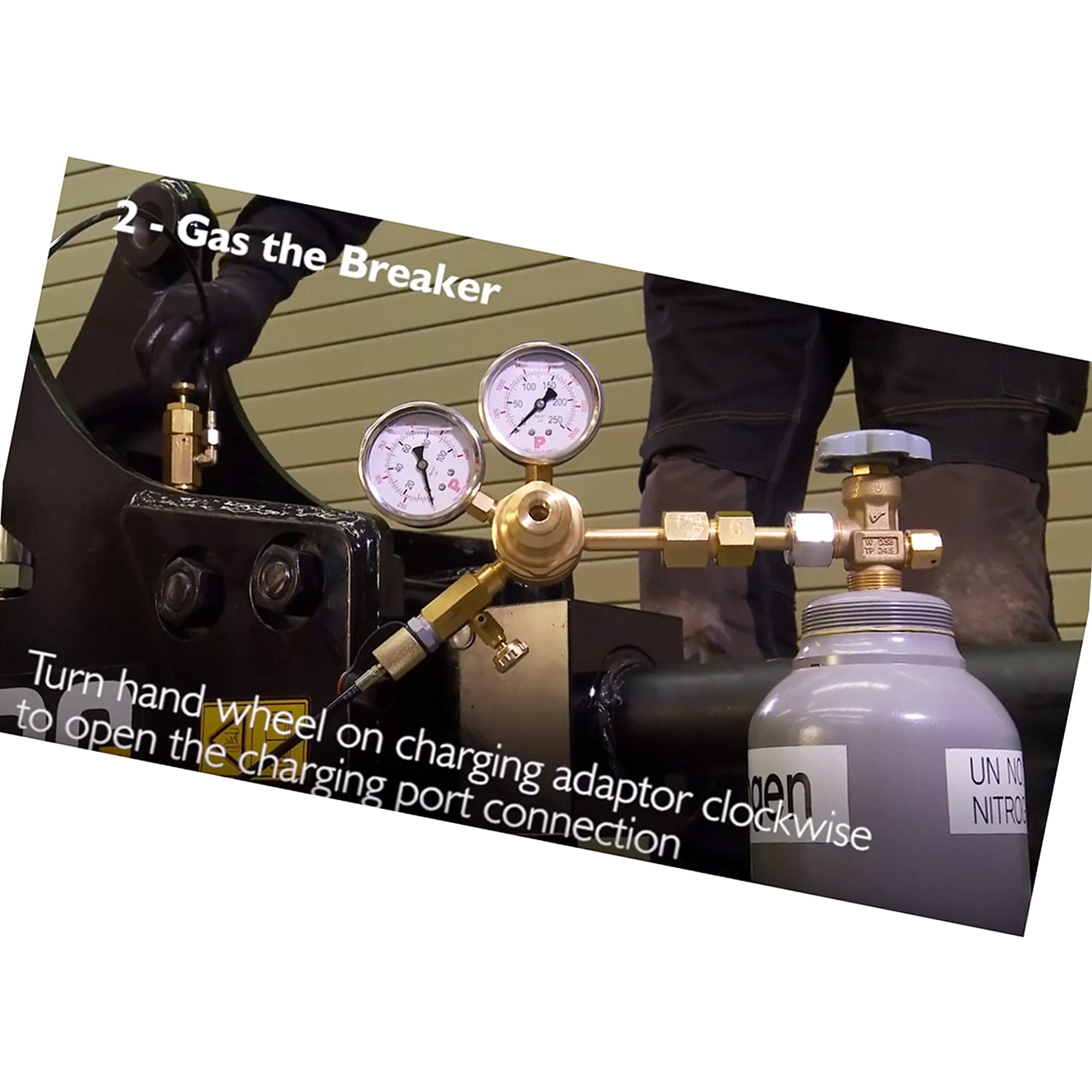 XZT GK-03 Hydraulic Nitrogen Gas Charging & Pressure Test Kit for JCB Hydraulic Breaker Hammer - Professional Maintenance Tool for Construction Equipment Repair