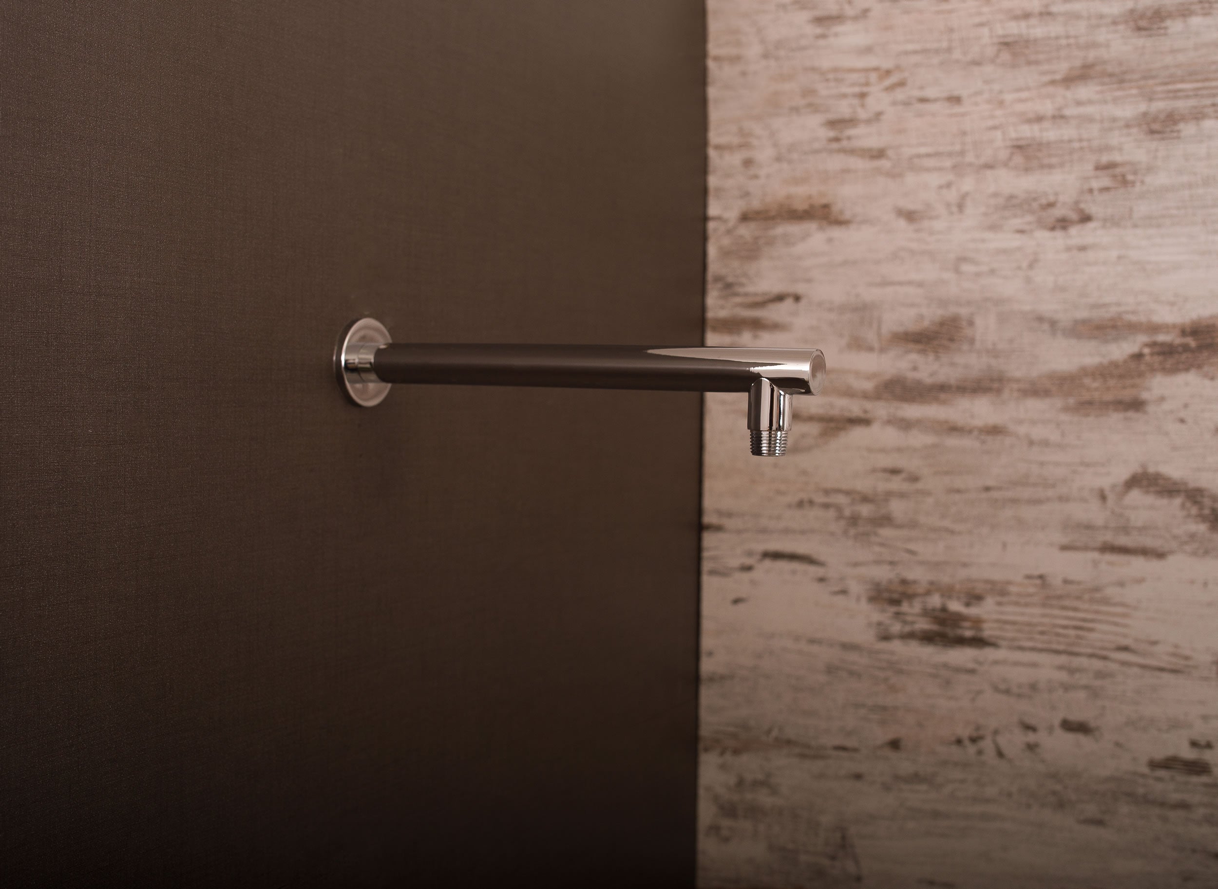 DAX Round Shower Arm 12 Inches - Brass Wall Mount Shower Pipe with Chrome Finish - Perfect for Bathroom Renovation & Modern Shower Installation (D F04 12 CR)