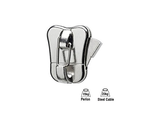 STAS Zipper Pro Picture Hanging Hooks - 10 Pack Heavy Duty Security Hooks for Perlon Cords, Steel Cables & Wires - Perfect for Art Galleries, Museums & Home Decor Wall Mounting