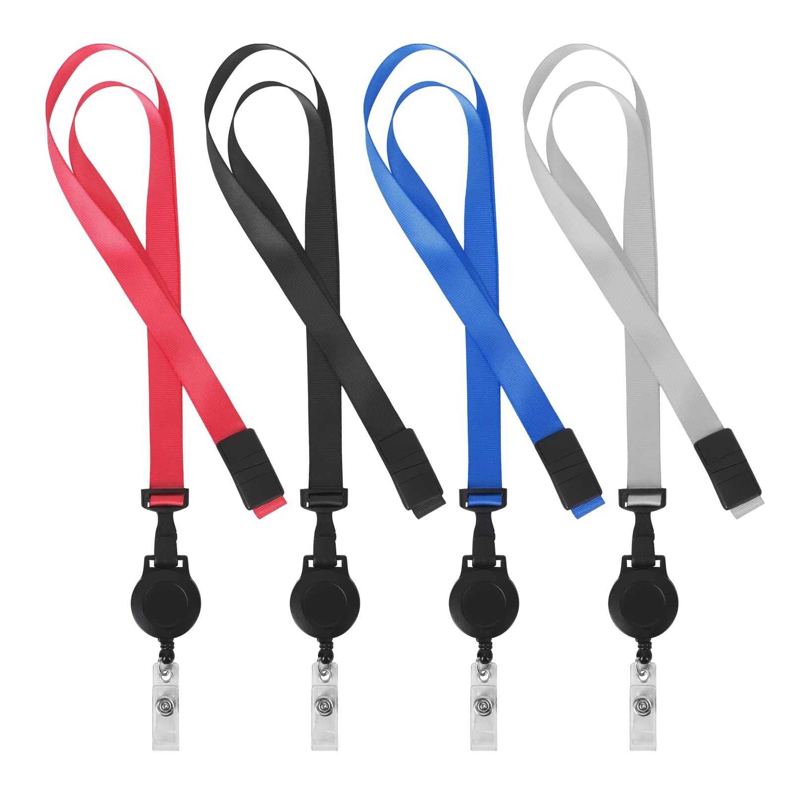 6-Pack Lanyards for ID Badge, Phone & Keys - Neck & Wrist Straps