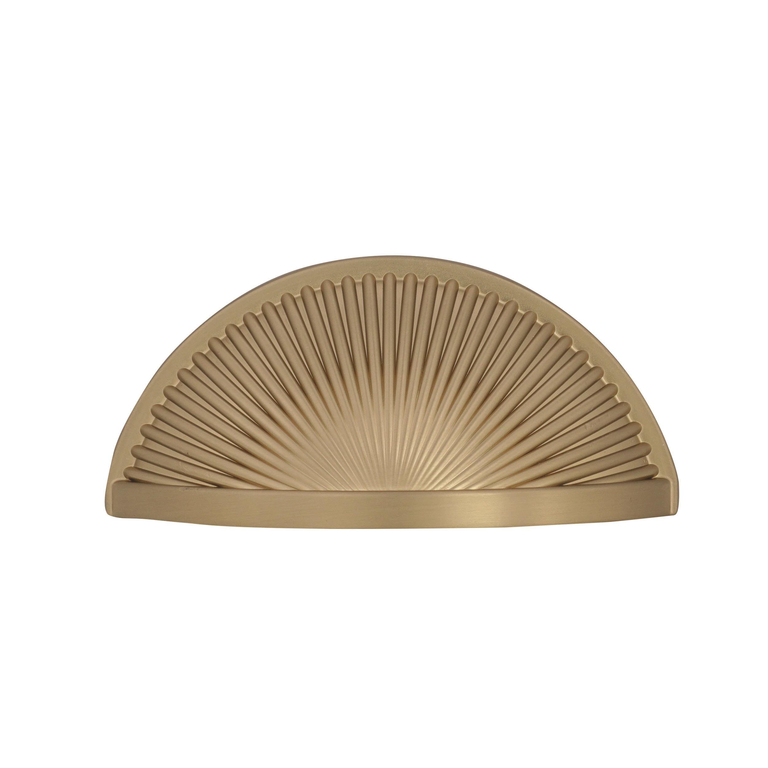 Amerock 3 Inch (76mm) Center to Center Golden Champagne Cabinet Cup Pull - 1 Pack - Drawer Handle & Cabinet Hardware for Kitchen, Bathroom & Furniture Upgrade