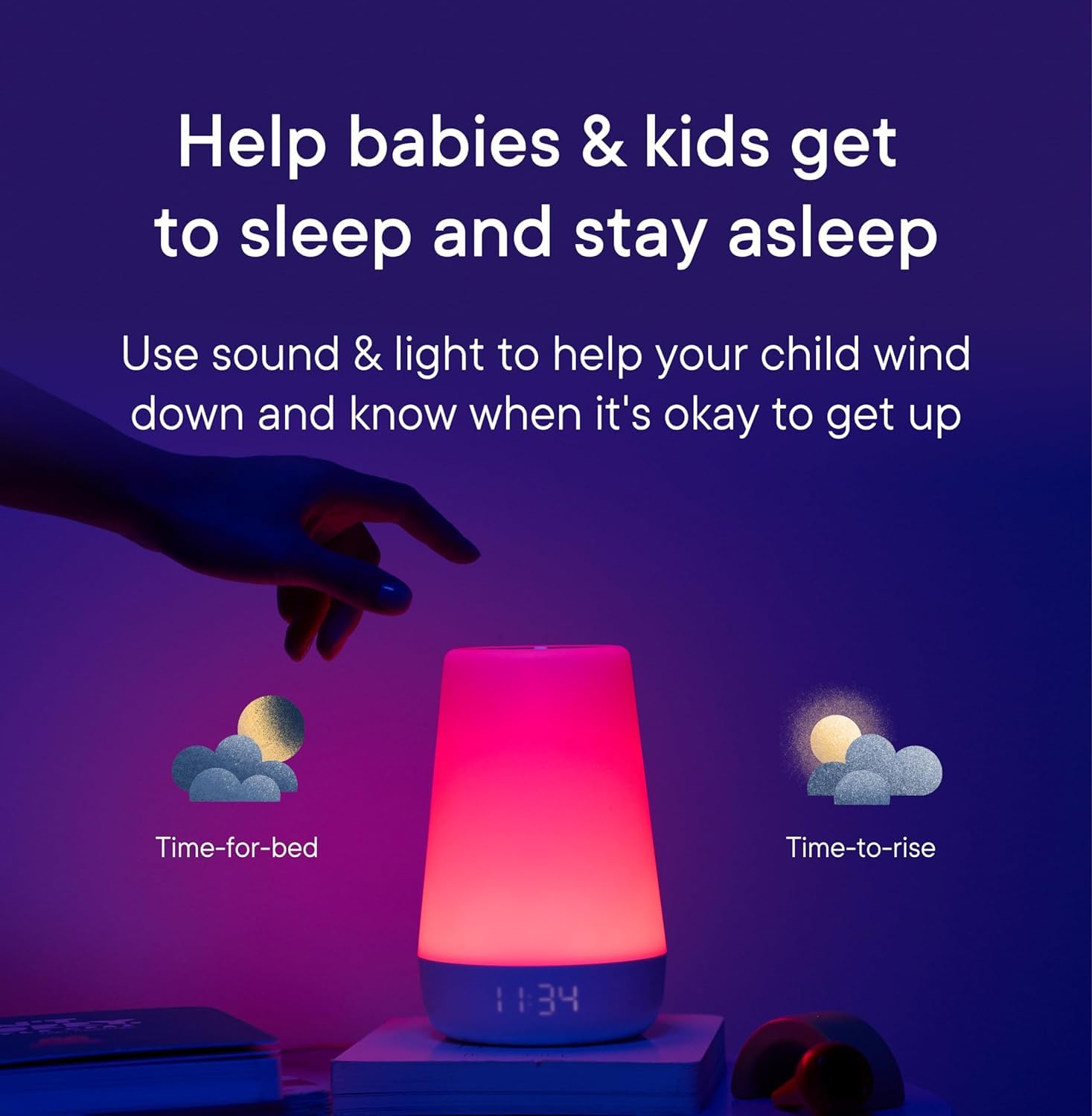 Hatch Rest+ 2nd Gen Baby & Kids Sound Machine with Night Light, Alarm Clock, Sleep Trainer, White Noise & Bedtime Stories - Portable with Backup Battery & Charging Base - Perfect for Nursery, Bedroom & Travel