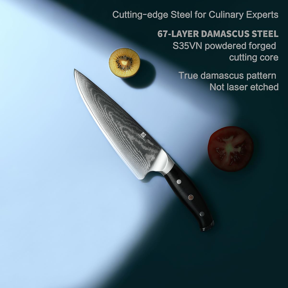 13C Max Damascus Meat Cleaver Knife - 8