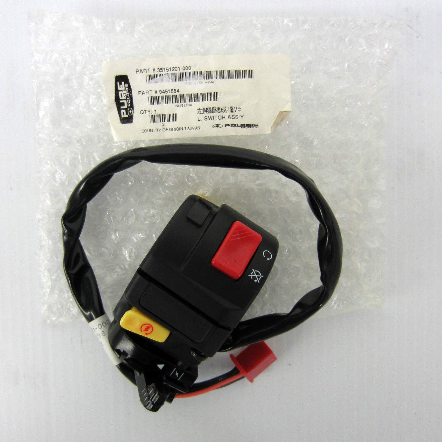 Original OEM Polaris ATV LH Handlebar Switch for Sportsman Predator Outlaw 50 90 - Part #0453359 - Perfect for Off-Roading & Trail Riding Adventures