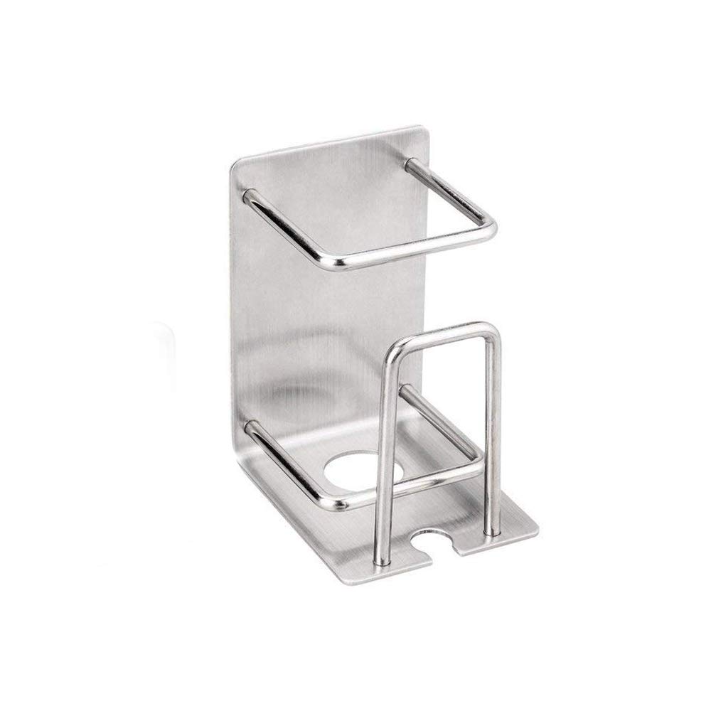HANZE 304 Stainless Steel Toothbrush Holder - Wall Mounted 3-in-1 Bathroom Organizer with Toothpaste & Cup Holder | Rustproof Adhesive Mount for Shower, Sink, and Vanity Organization
