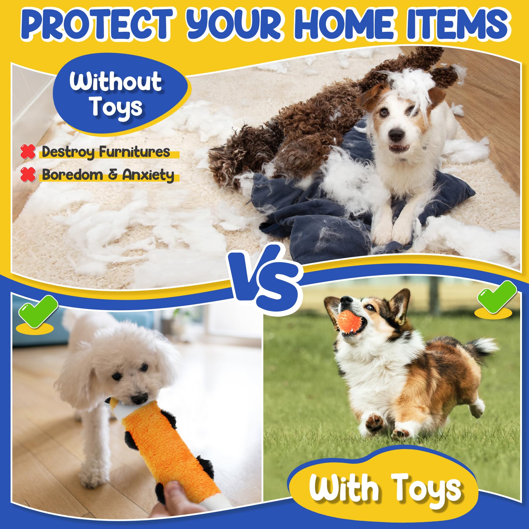 9 Pack Puppy Teething Toys for Small Dogs - Interactive Chew Toys with Rope, Treat Ball & Squeaky Toys for Boredom Relief | Perfect for Puppy Training, Playtime & Dental Health
