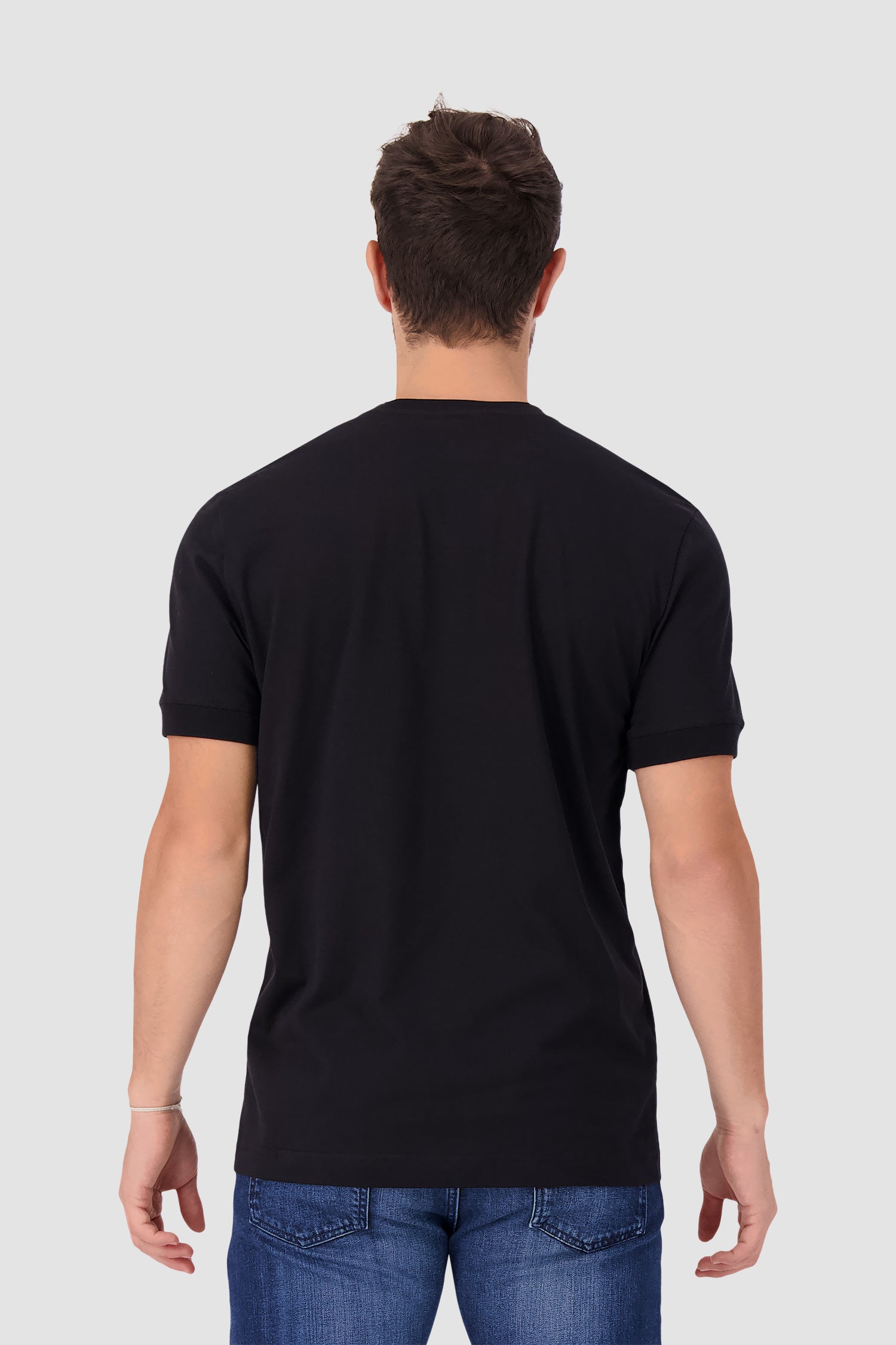 Premium Kiton Black 100% Cotton T-Shirt for Men - Soft & Comfortable Casual Wear for Everyday & Office Use