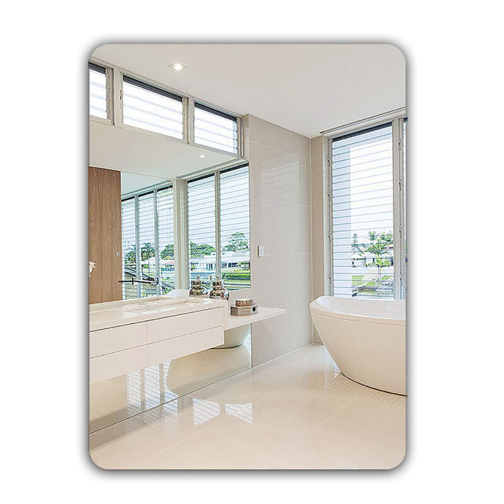 Frameless Explosion-Proof Bathroom Mirror - Wall Mounted Vanity Mirror with 5 Size Options for Bedroom, Bathroom, Hotel Decor - Perfect for Modern Home & Commercial Spaces