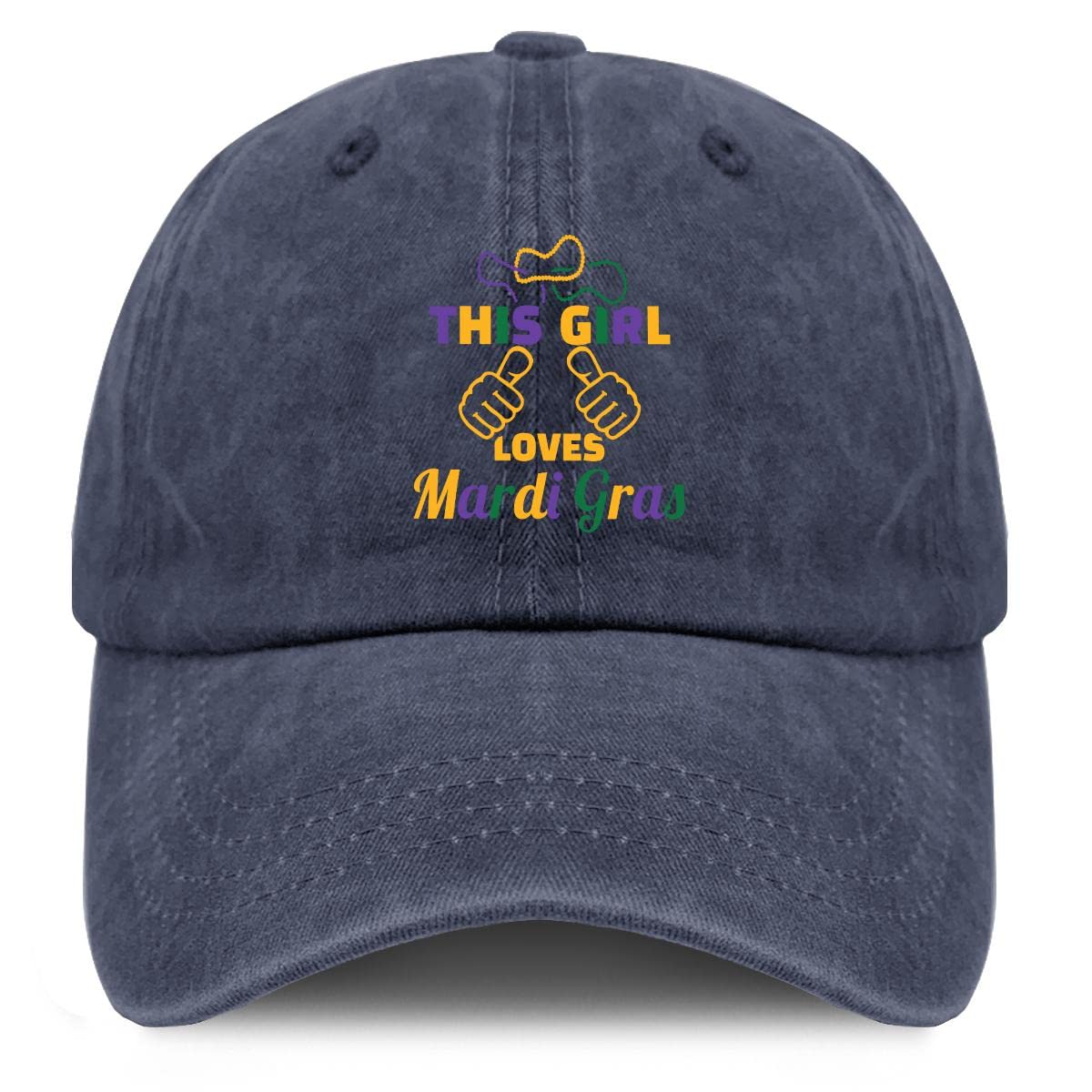 Stylish Women's Cotton Trucker Hats - Adjustable Fashion Hats for Hiking & Outdoor Activities - Perfect for Mardi Gras & Casual Wear