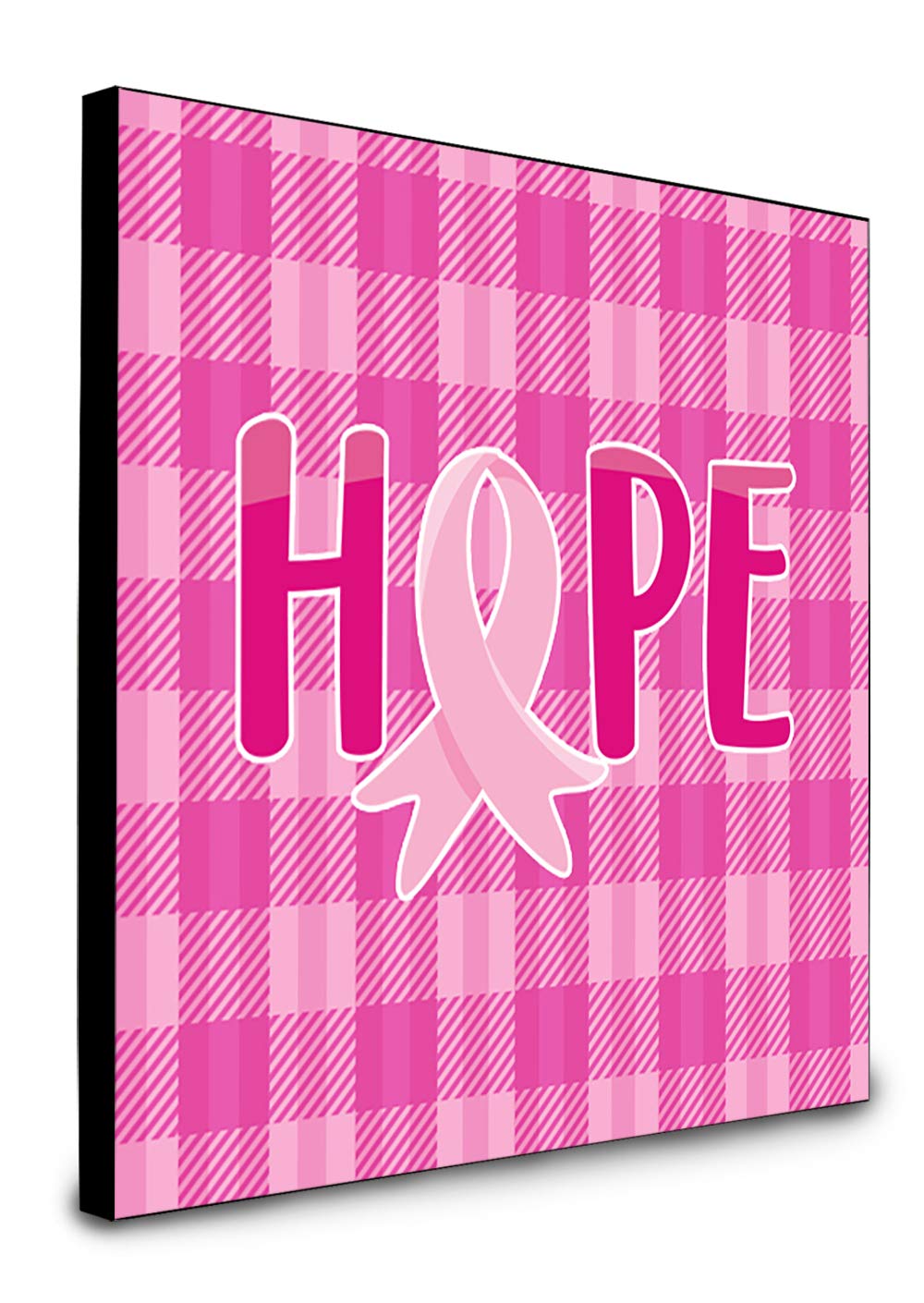 Breast Cancer Awareness Ribbon Hope Wall Art Print - Unframed Inspirational Office & Home Decor - Perfect for Living Room, Bedroom, or Office Wall Decoration