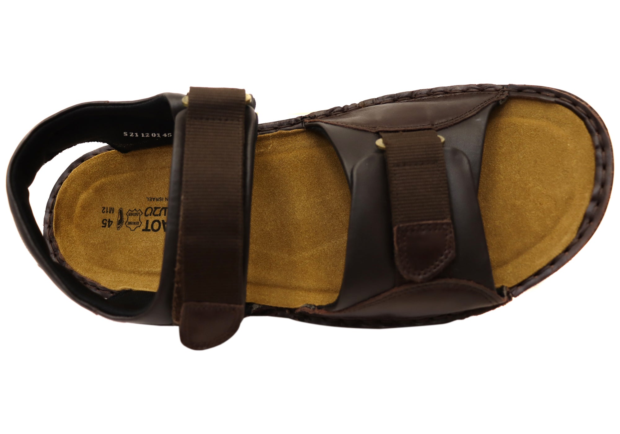 Naot Andes Men's Comfortable Leather Sandals with Adjustable Straps - Premium Arch Support for Walking, Travel & Outdoor Activities