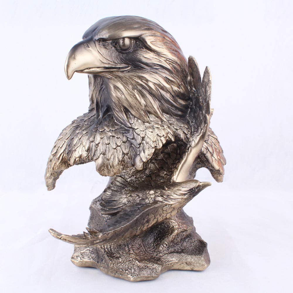 BGHYU Silver Eagle Resin Sculpture - Handcrafted Home Decor for Living Room, TV Cabinet & Desktop | Unique Decorative Souvenirs & Creative Gifts for Housewarming, Birthday & Office Decor