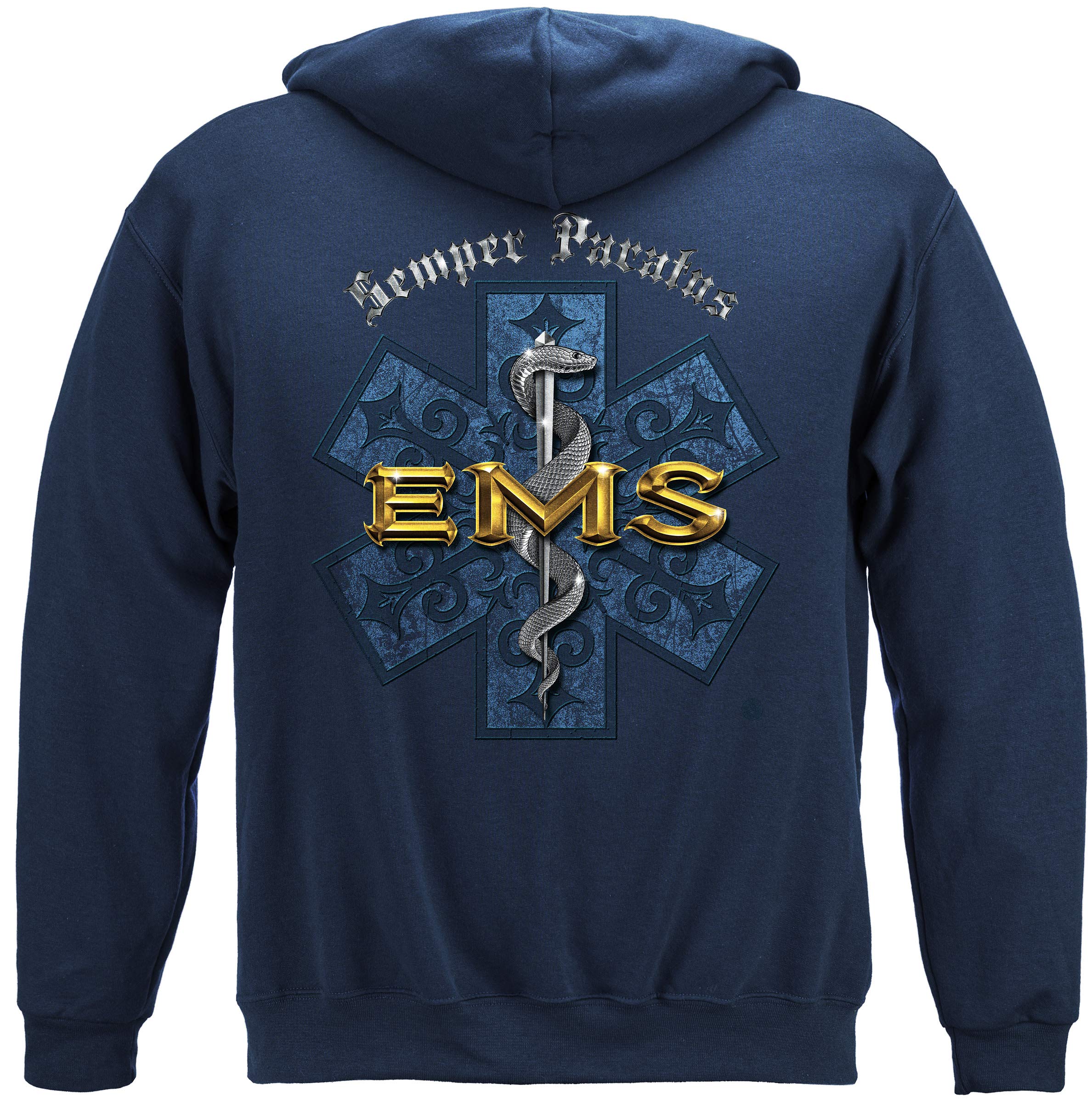 Erazor Bits EMS Hoodies - First Responder Themed Cotton Jackets for Emergency Services & Outdoor Adventures