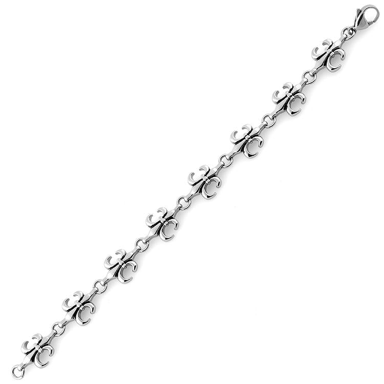 Elegant Stainless Steel Fleur de Lis Bracelet for Women - French Inspired Jewelry Gift for Her - Perfect for Weddings, Anniversaries & Everyday Wear