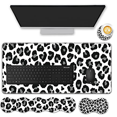 Black and White Leopard Print