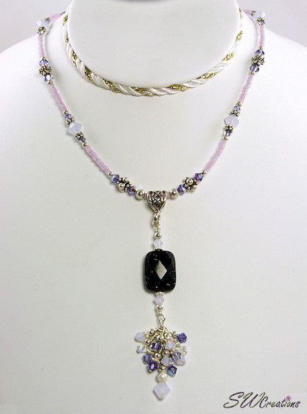 Blue Gem Tanzanite Beaded Charm Necklace for Women - Elegant Handmade Jewelry Gift for Birthday, Anniversary & Special Occasions