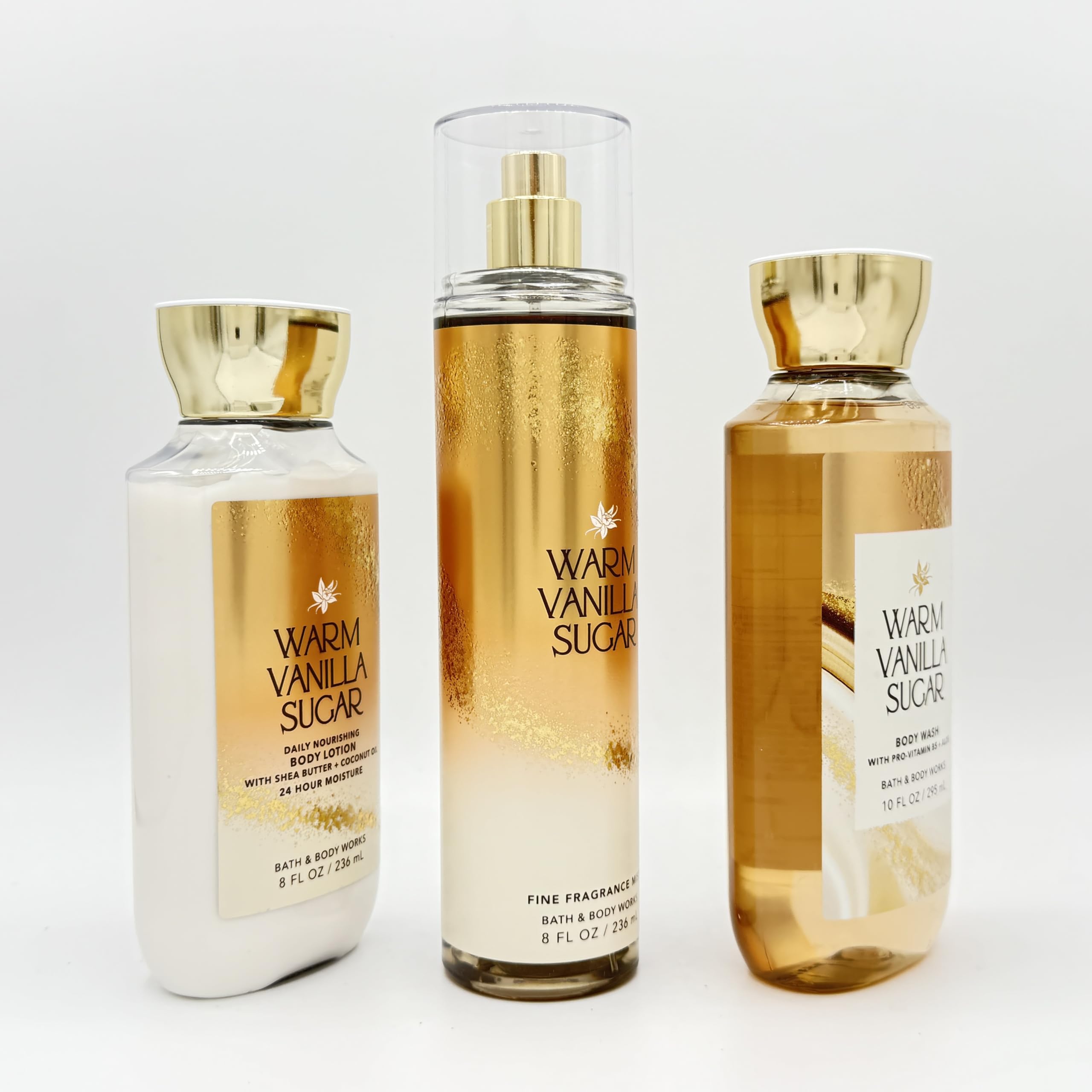 Warm Vanilla Sugar Bath & Body 3-Piece Gift Set - Nourishing Body Lotion, Fragrance Mist & Shower Gel for Soft Skin | Perfect for Self-Care, Gifts & Daily Pampering