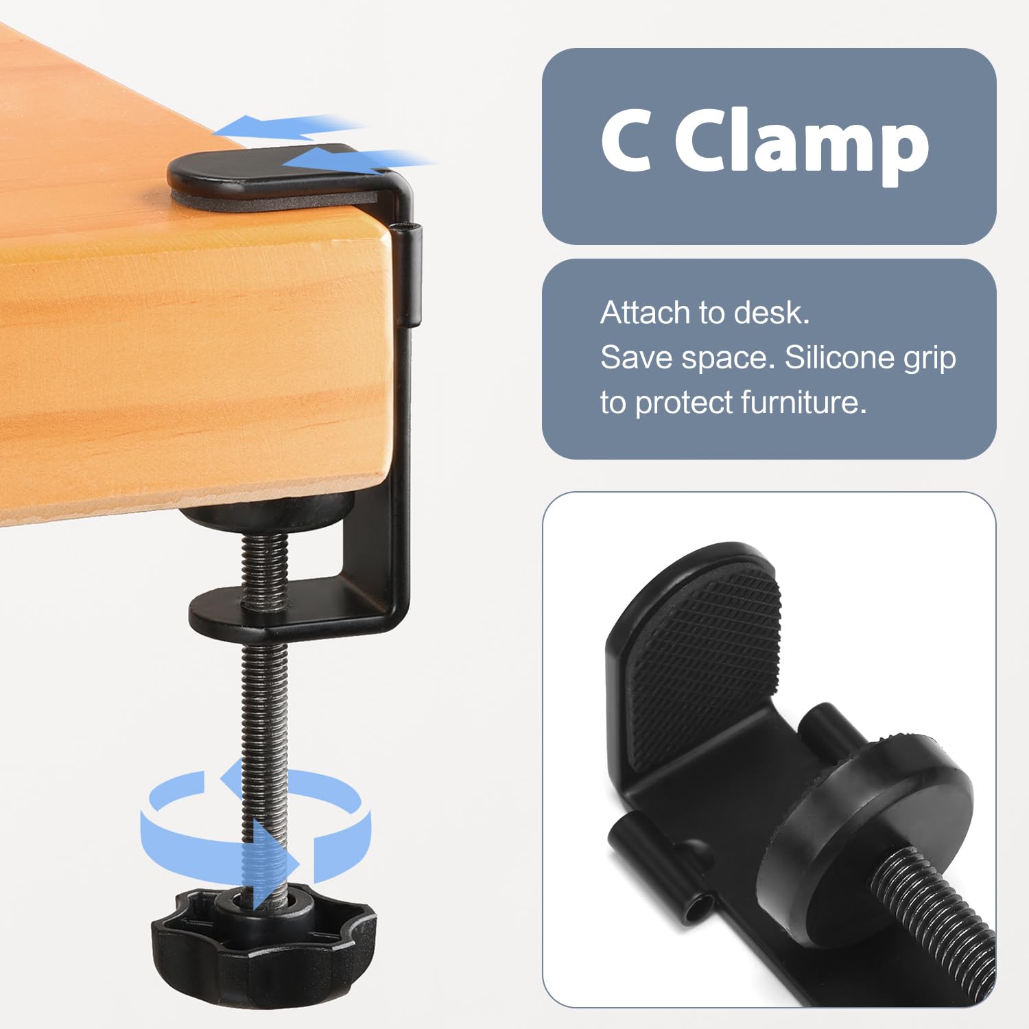 Clip-On Desk Organizer - Multi-Purpose Cup Holder, Pencil & Phone Holder for Office, School & Home - Perfect for Beverages, Stationery & Smartphone Storage