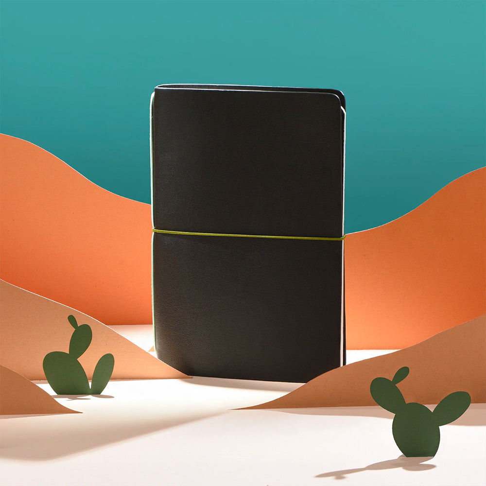 Refillable Cactus Leather Journal - Eco-Friendly Travel Notebook for Writing & Sketching - Perfect for Outdoor Adventures, Journaling & Gift Giving
