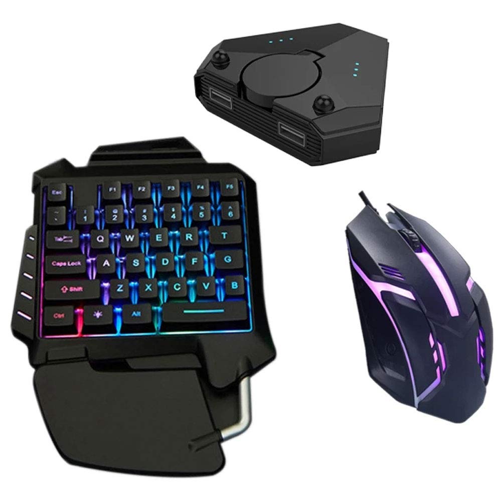 RUIYUYUZ Bluetooth 5.0 Game Controller - Wireless Battledock Converter for PUBG Mobile, Android & iOS | Compatible with Keyboard & Mouse for PC Gaming | Perfect for iPad, Tablet & Smartphone Esports Players
