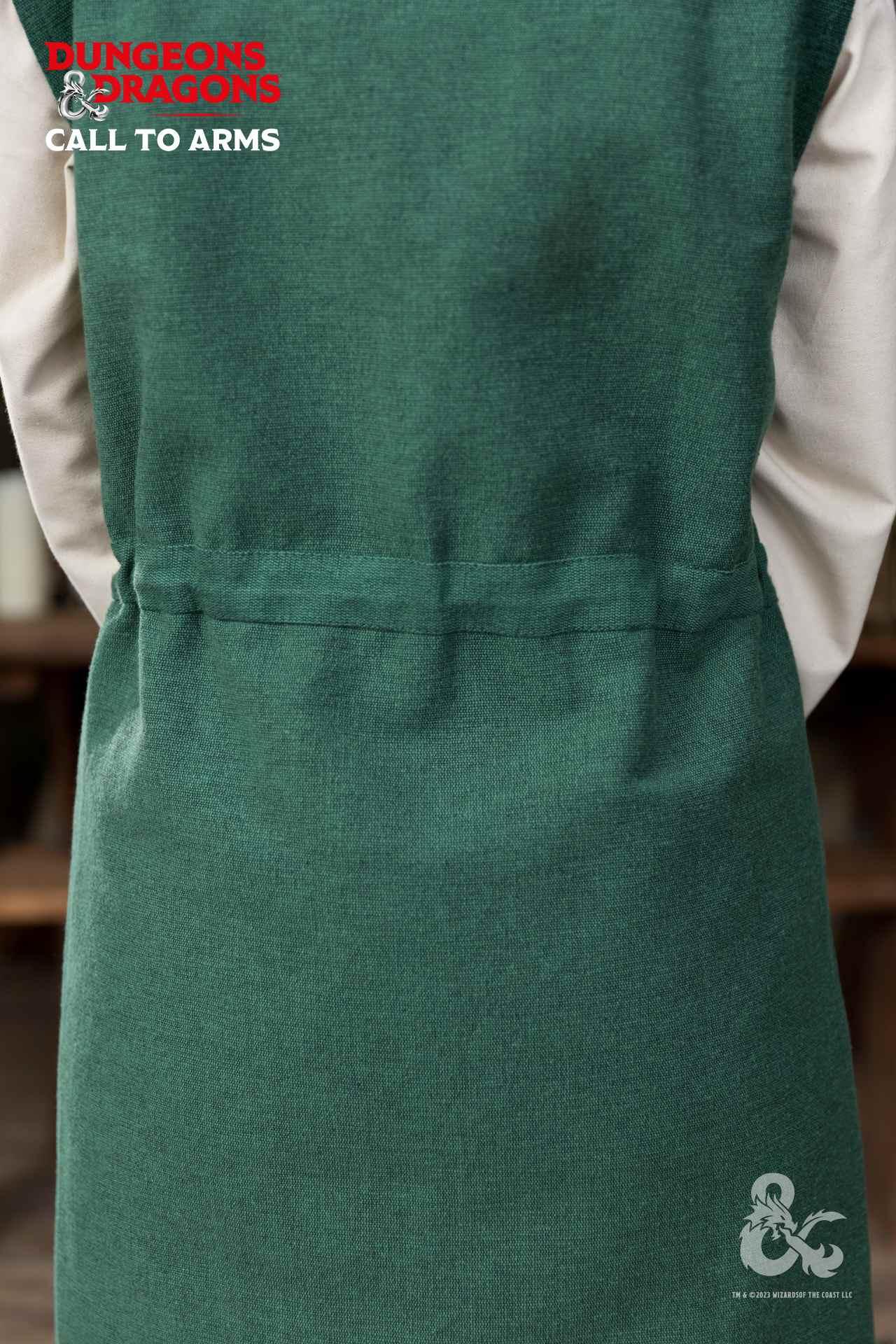 Dungeons & Dragons Druid Long Vest Green - Fantasy Cosplay Costume for LARP, D&D Game Nights & Renaissance Fairs