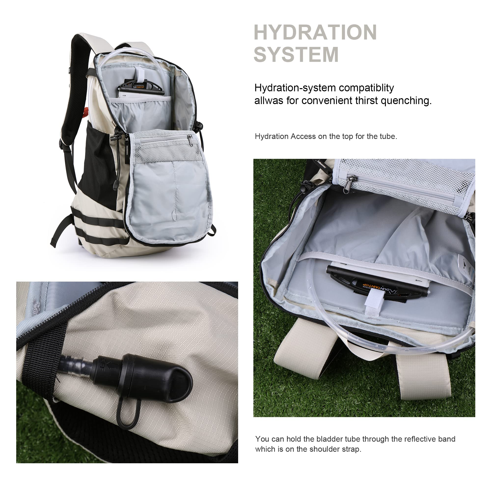 MOUNTAINTOP 35L Lightweight Hiking Backpack - Waterproof Travel Daypack for Men & Women - Perfect for Outdoor Camping, Trekking and Daily Commute